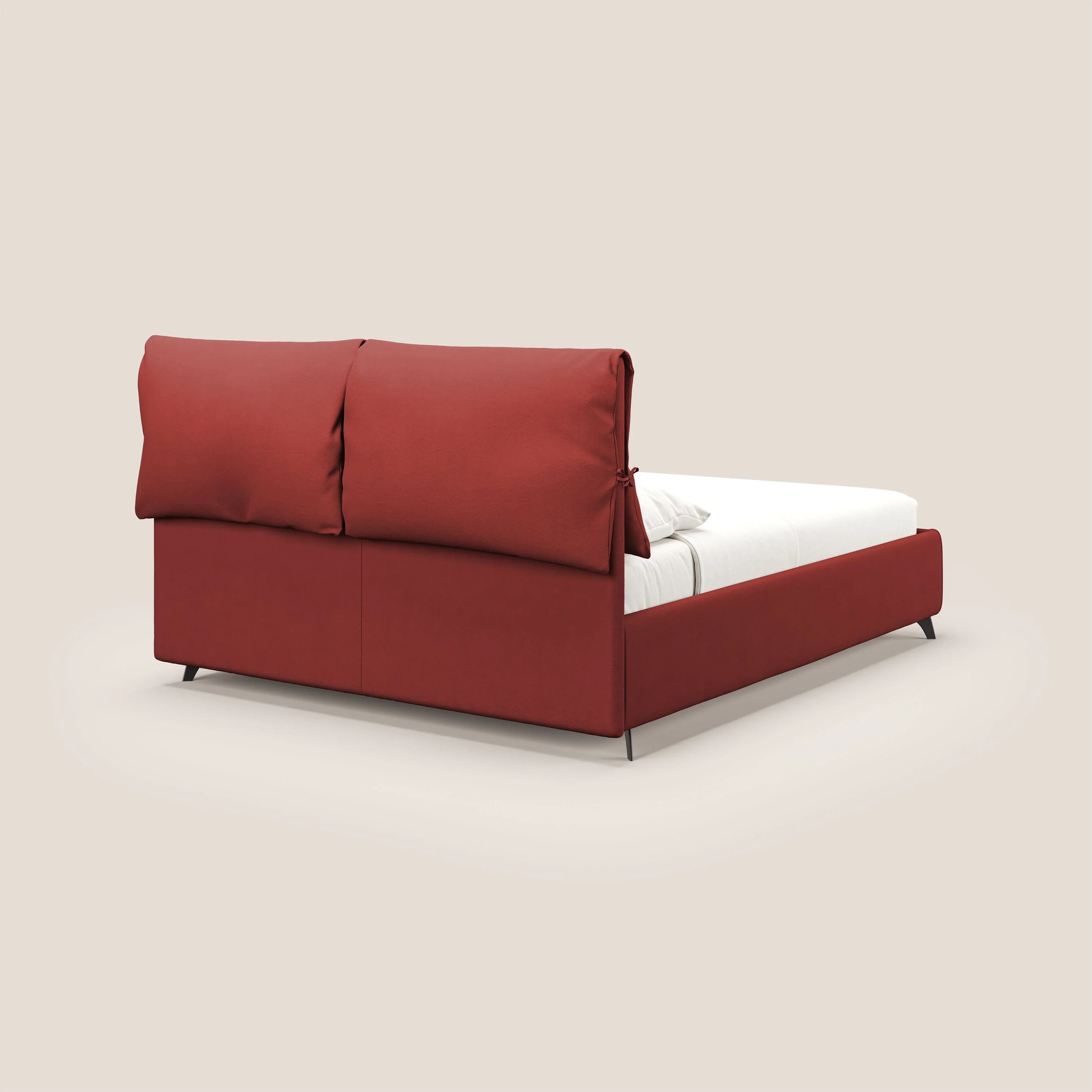 Susan lit rembourré avec coffre complètement déhoussable en microfibre détachable T11 rouge - Image 6