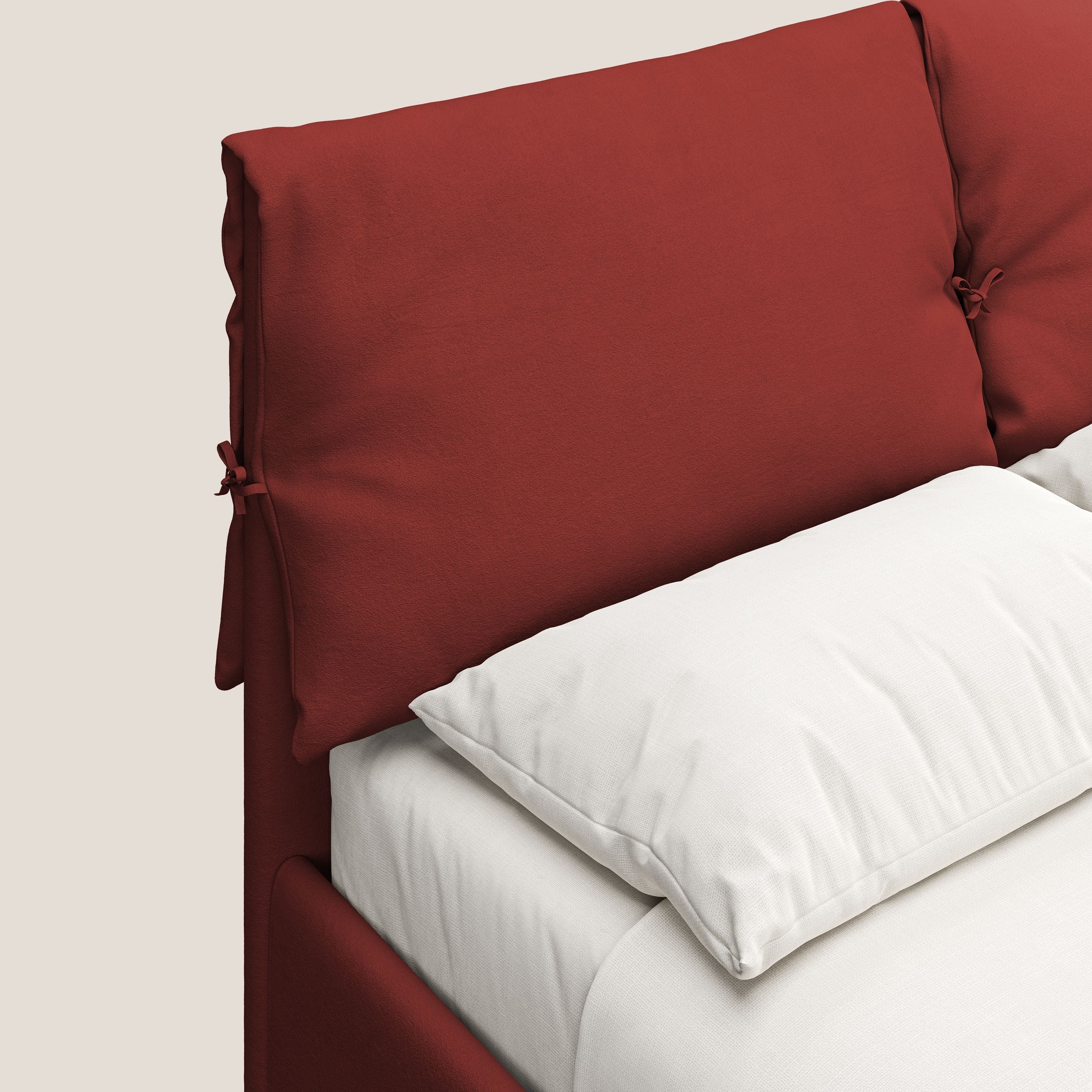 Susan lit rembourré avec coffre complètement déhoussable en microfibre détachable T11 rouge - Image 7