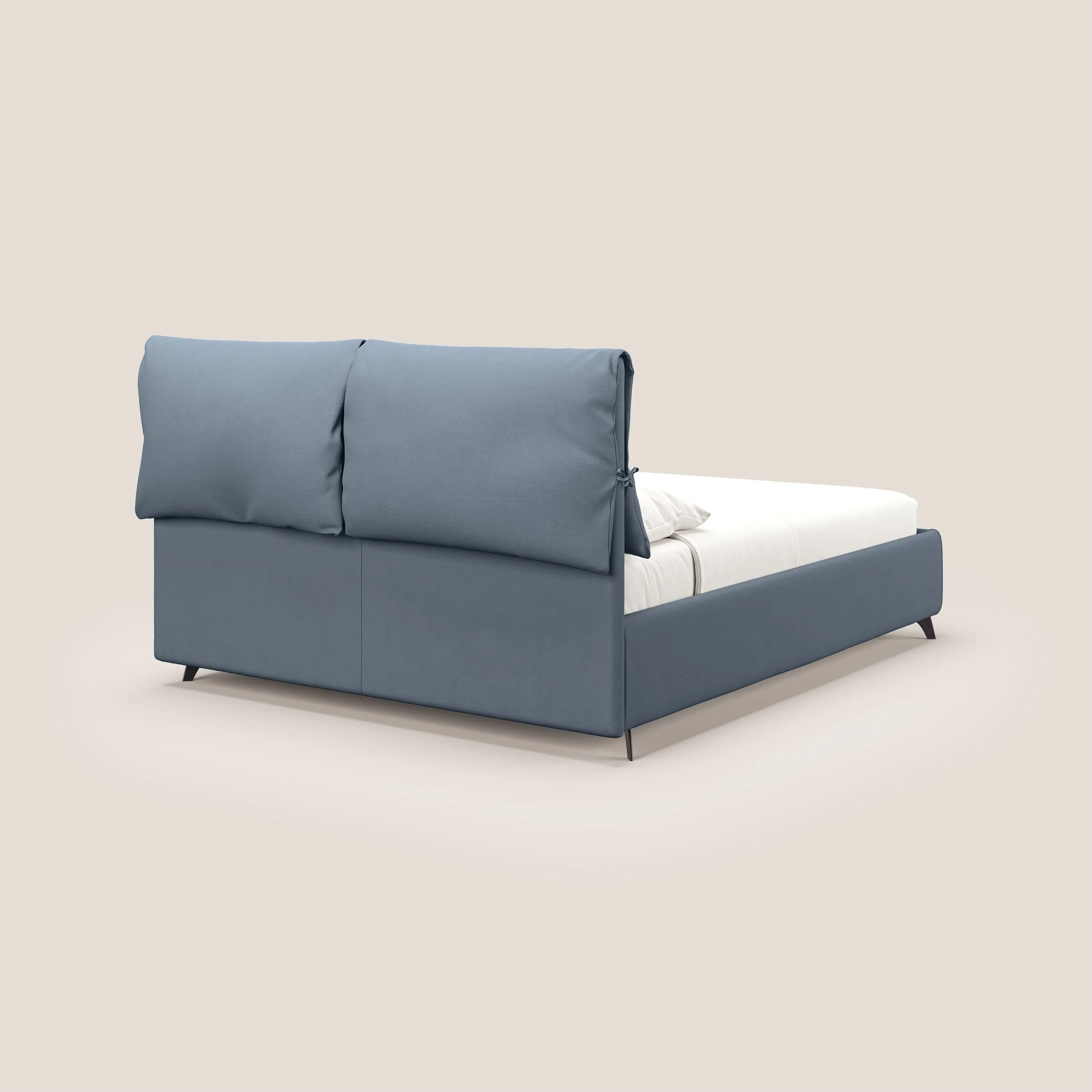Susan lit rembourré avec coffre complètement déhoussable en microfibre détachable T11 sucre glace - Image 6