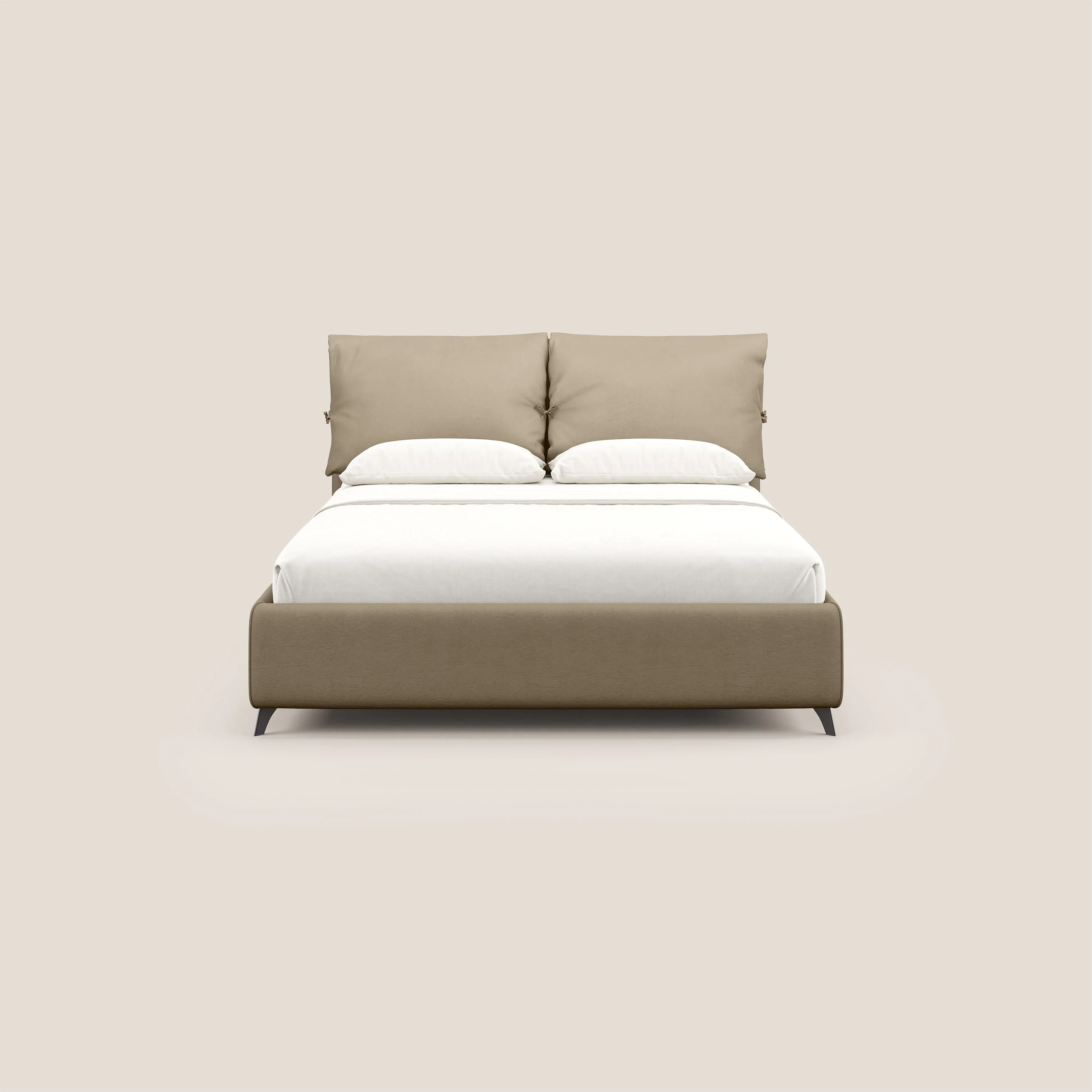 Susan lit rembourré avec coffre complètement déhoussable en microfibre détachable T11 Taupe tortora - Image 3