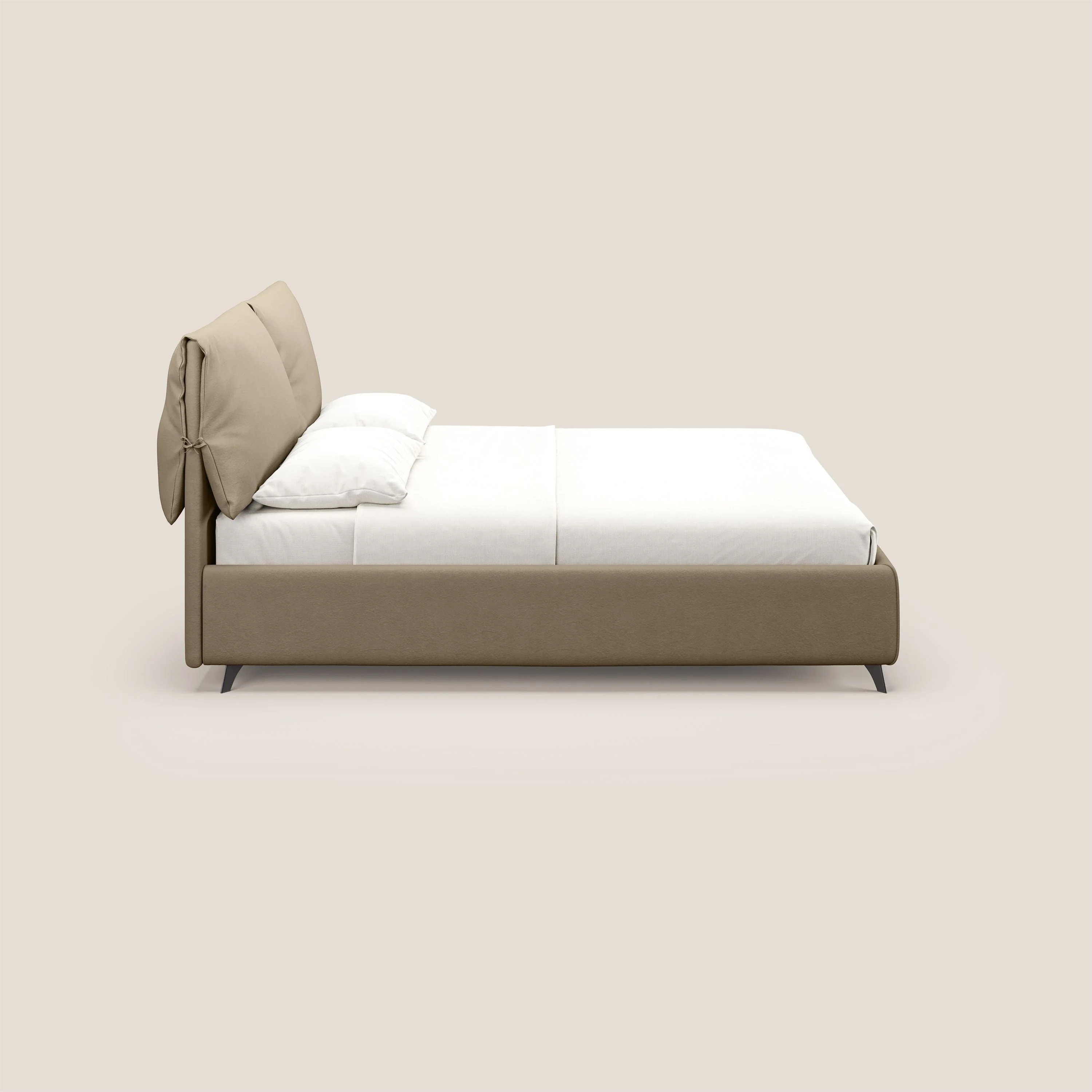 Susan lit rembourré avec coffre complètement déhoussable en microfibre détachable T11 Taupe tortora - Image 5