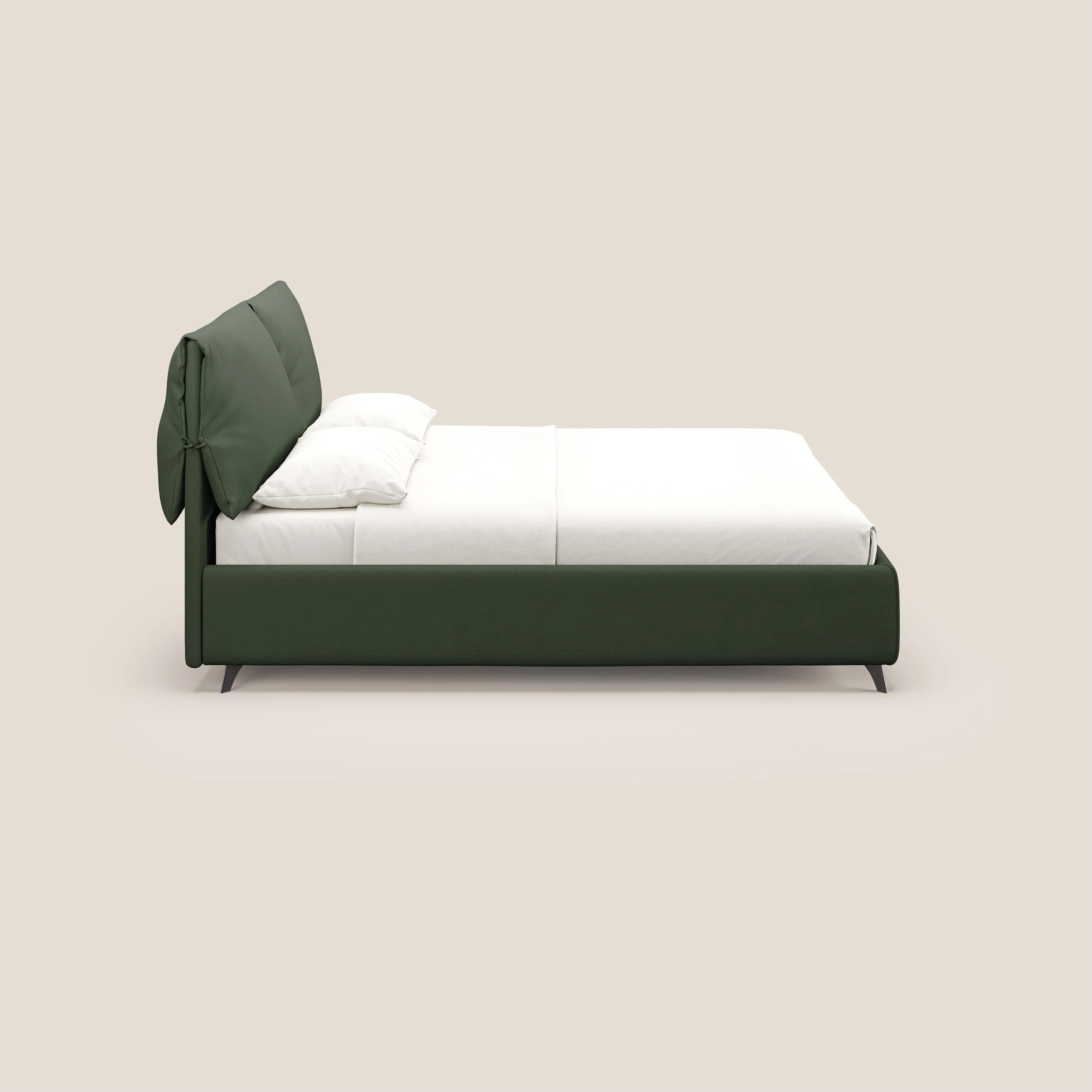 Susan lit rembourré avec coffre complètement déhoussable en microfibre détachable T11 vert - Image 5