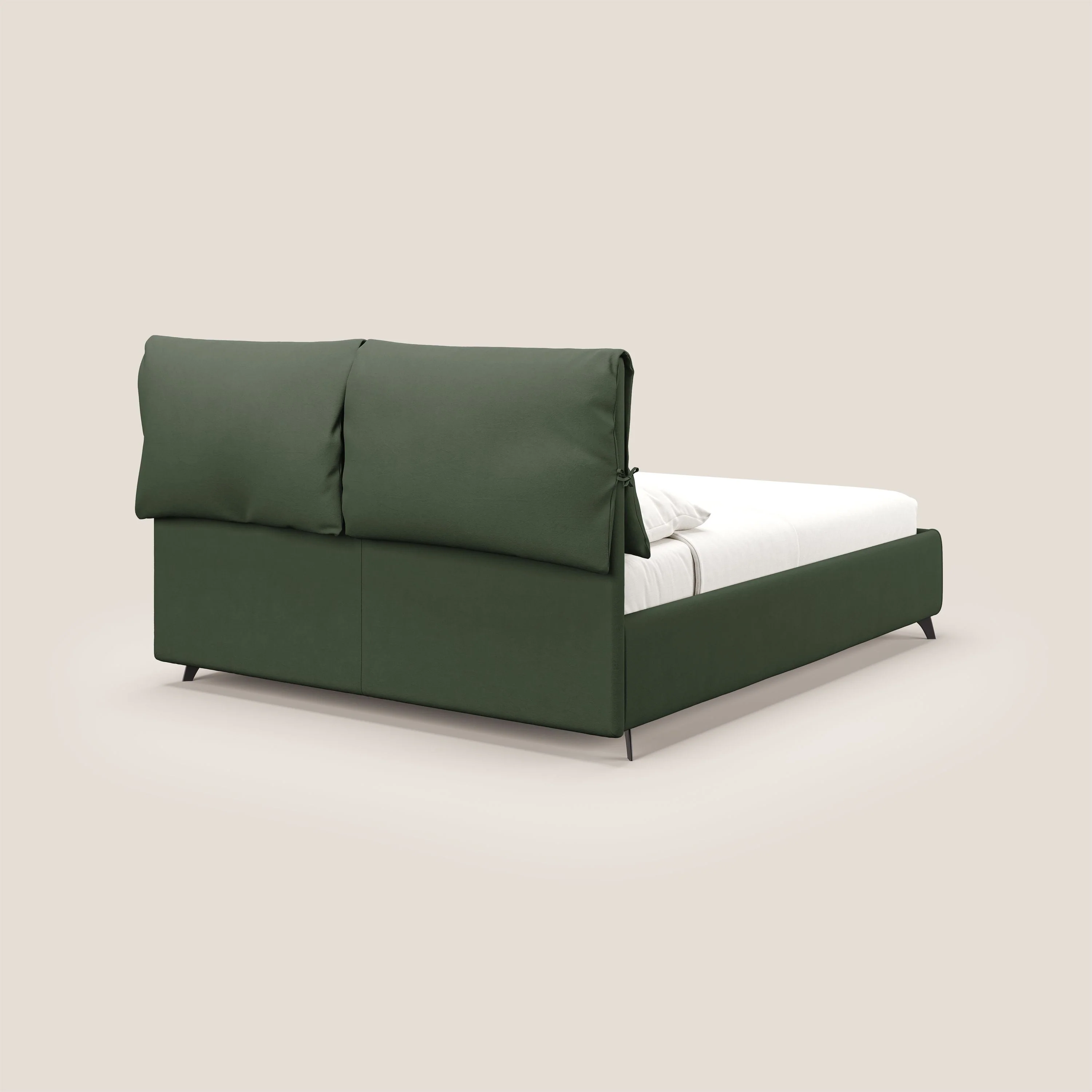 Susan lit rembourré avec coffre complètement déhoussable en microfibre détachable T11 vert - Image 6