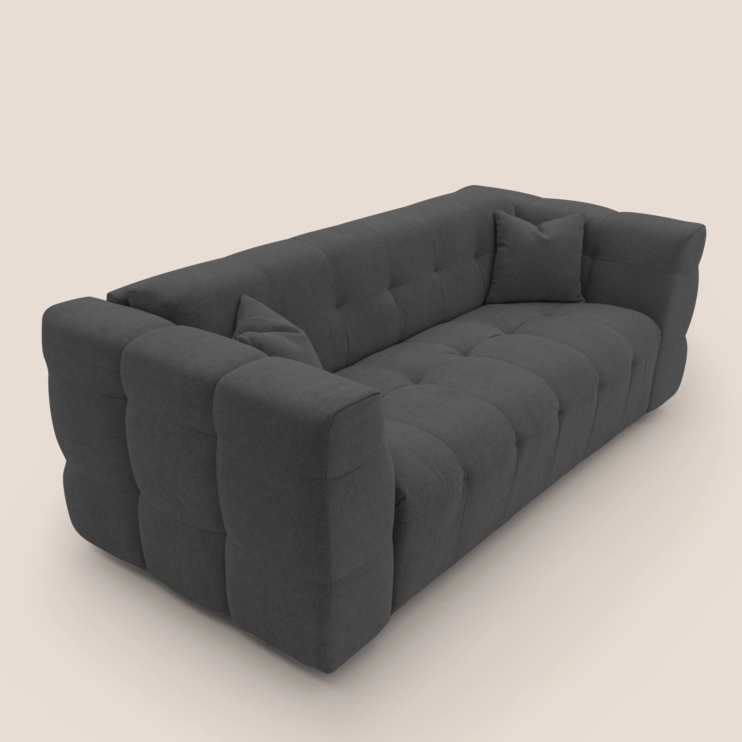 Tender Canapé convertible avec matelas H14 cm en bouclette imperméable T07 anthracite - Image 10