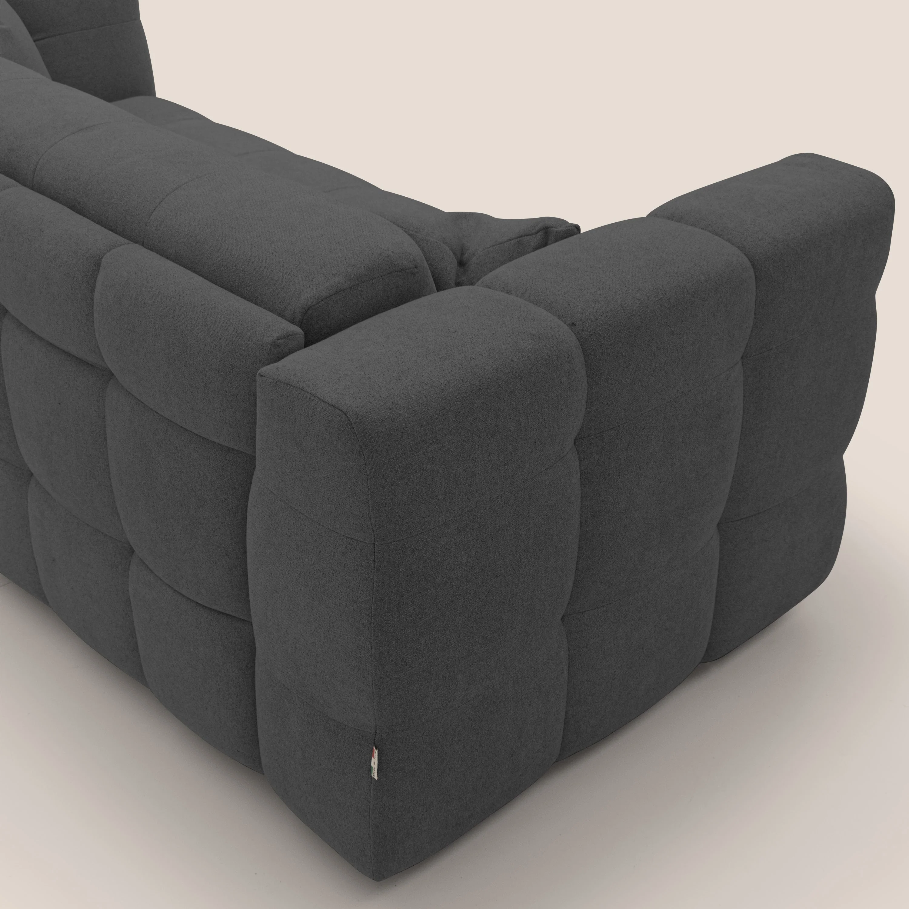 Tender Canapé convertible avec matelas H14 cm en bouclette imperméable T07 anthracite - Image 9