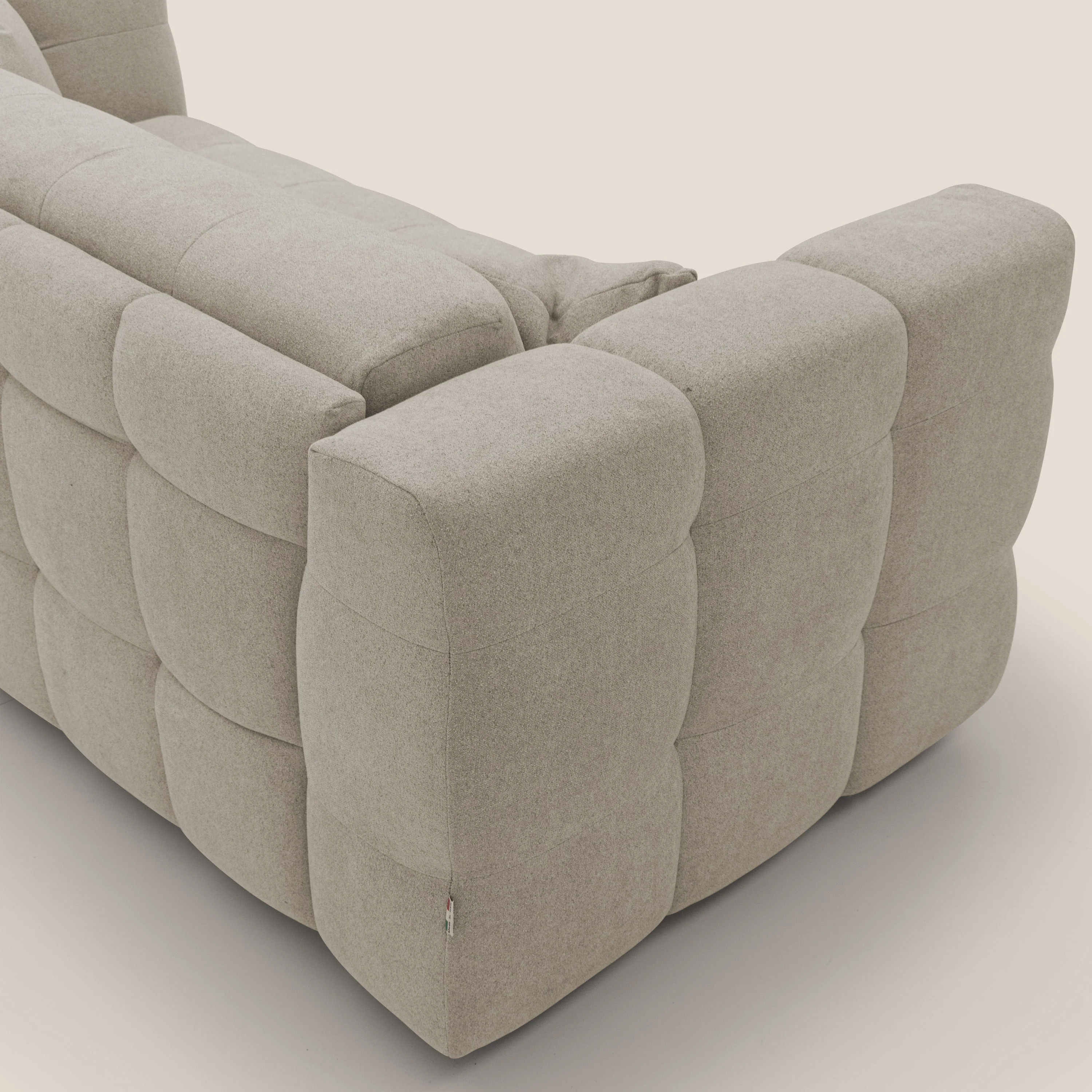 Tender Canapé convertible avec matelas H14 cm en bouclette imperméable T07 beige - Image 9