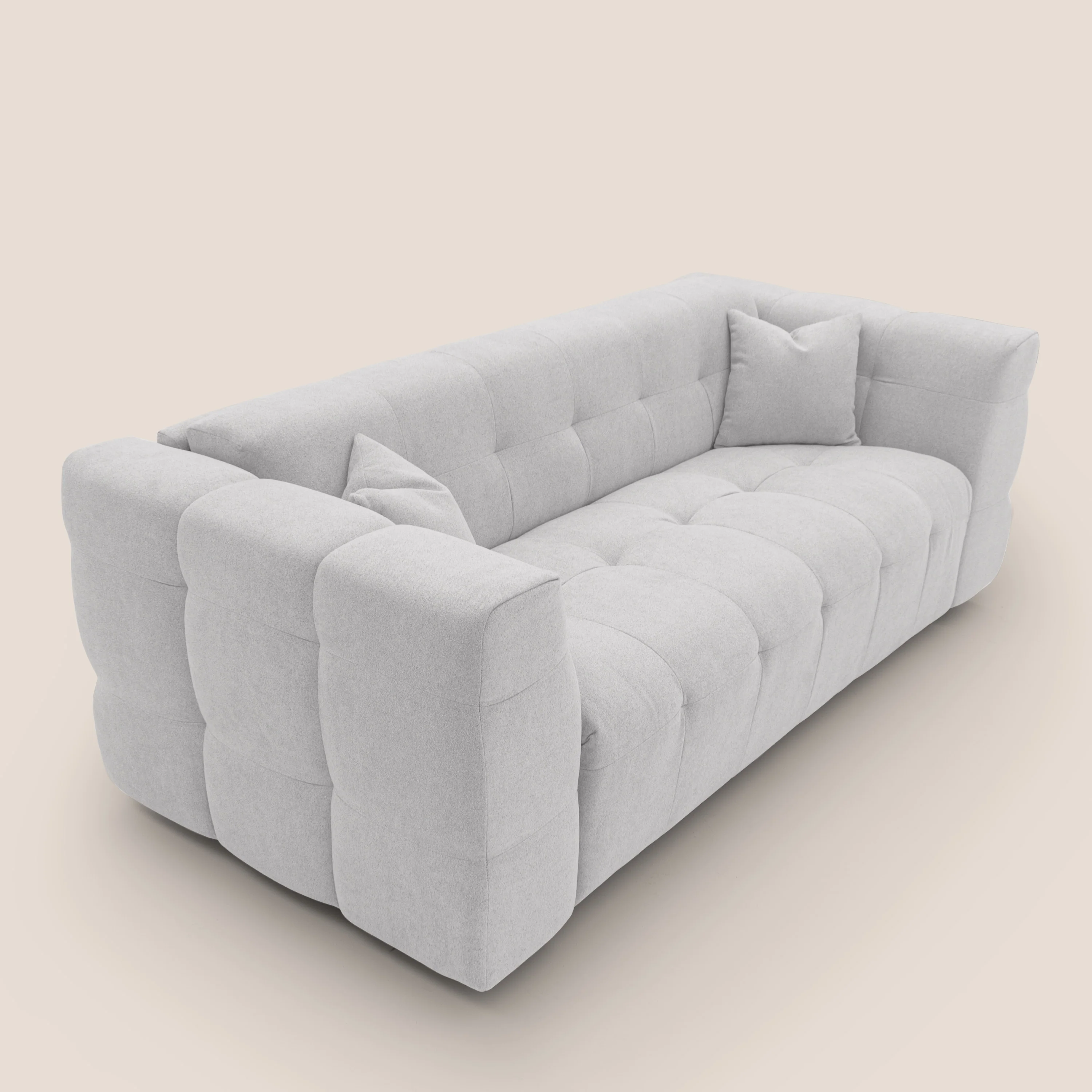 Tender Canapé convertible avec matelas H14 cm en bouclette imperméable T07 blanc - Image 10