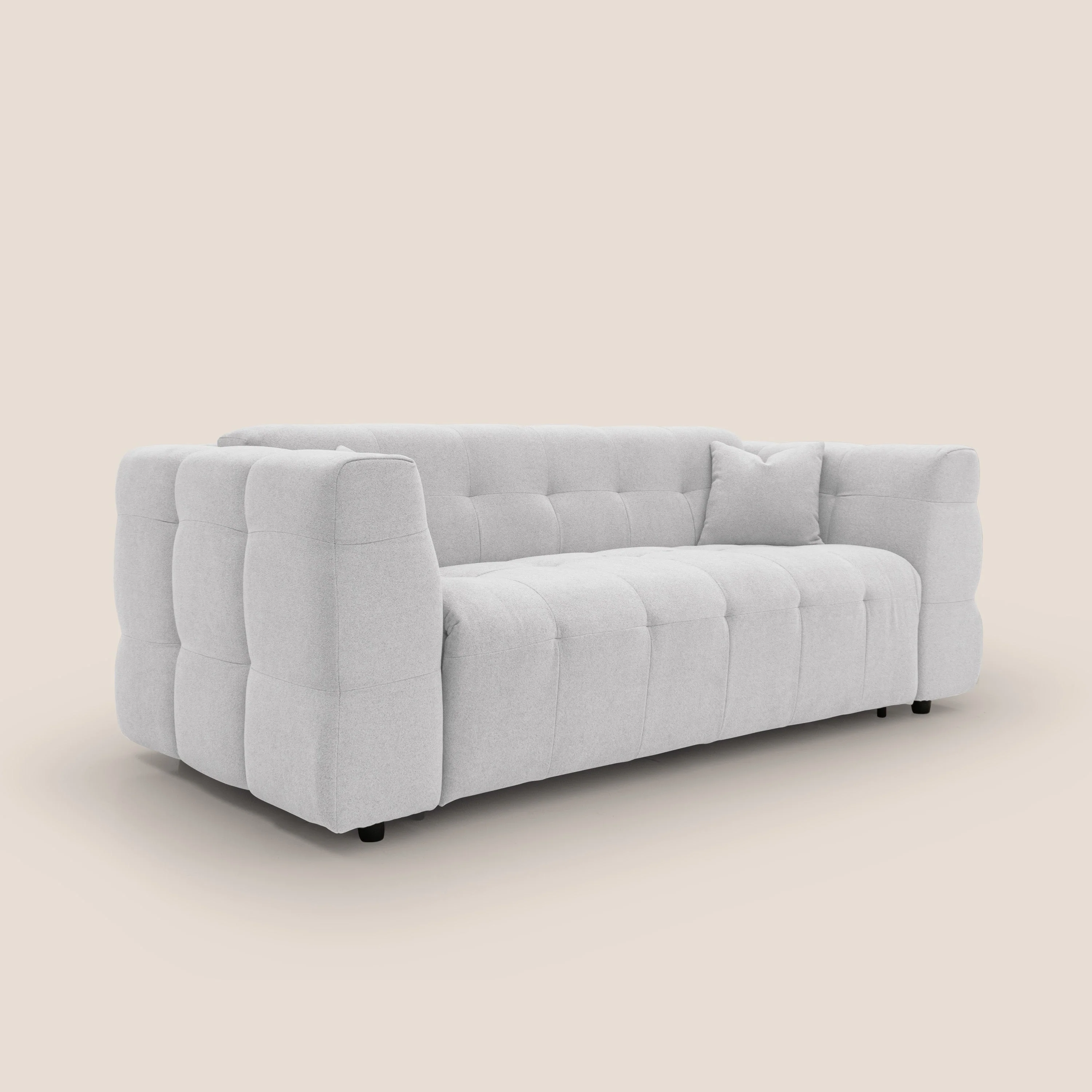 Tender Canapé convertible avec matelas H14 cm en bouclette imperméable T07 blanc - Image 4