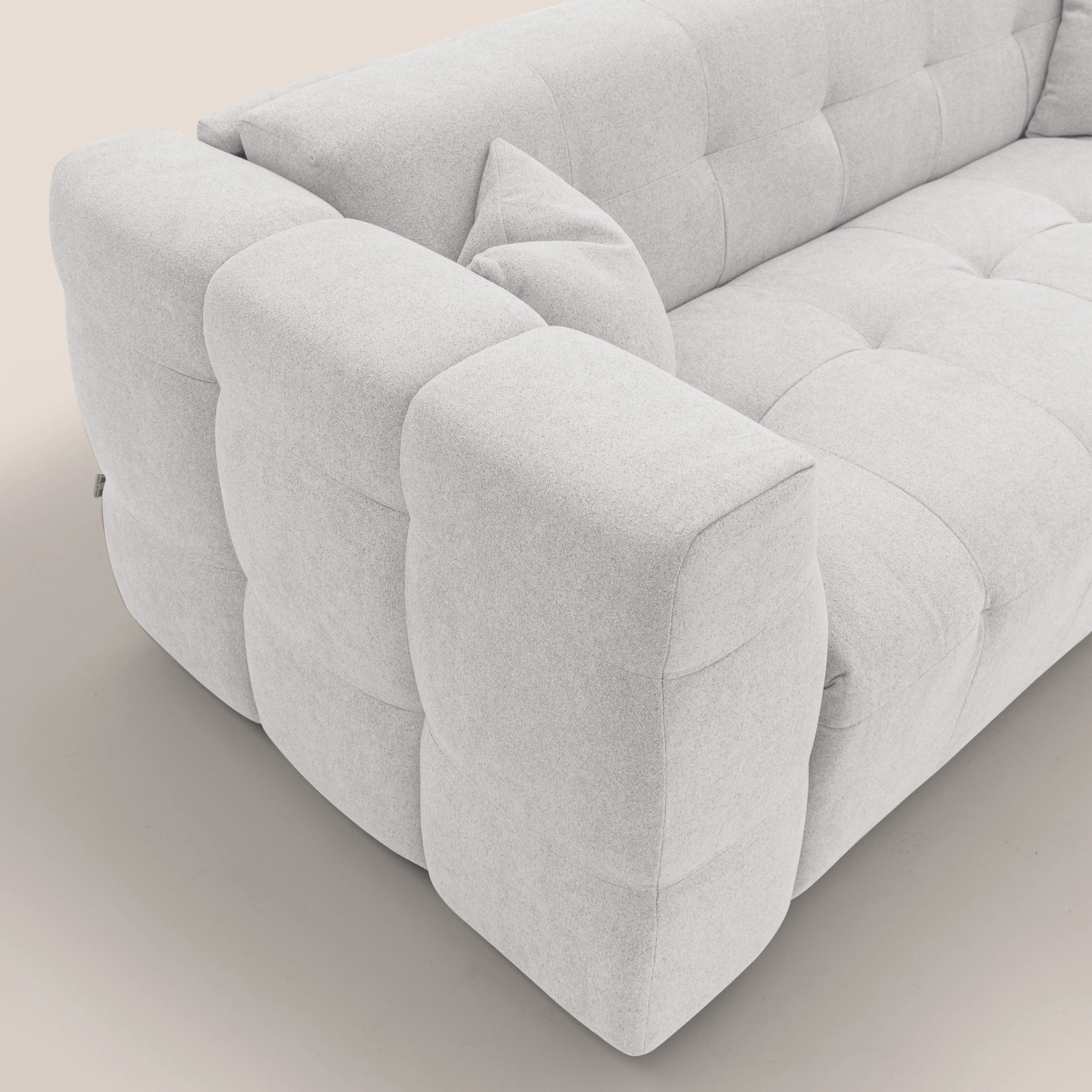 Tender Canapé convertible avec matelas H14 cm en bouclette imperméable T07 blanc - Image 7
