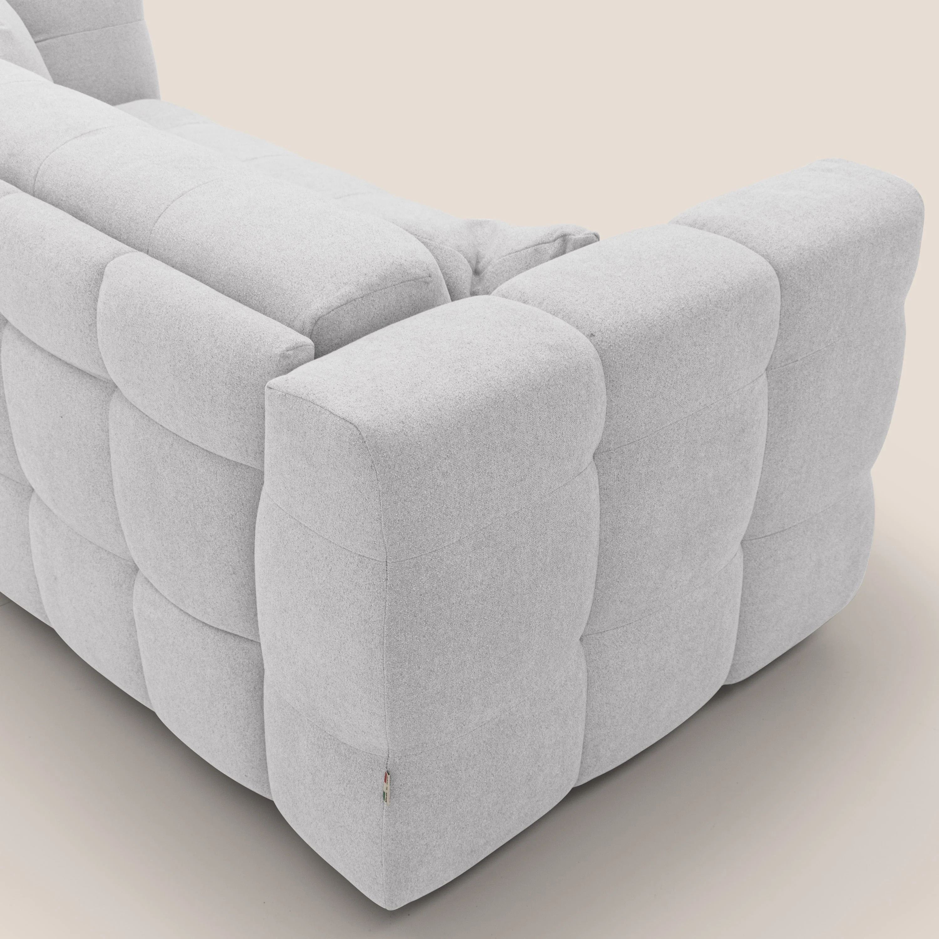 Tender Canapé convertible avec matelas H14 cm en bouclette imperméable T07 blanc - Image 9