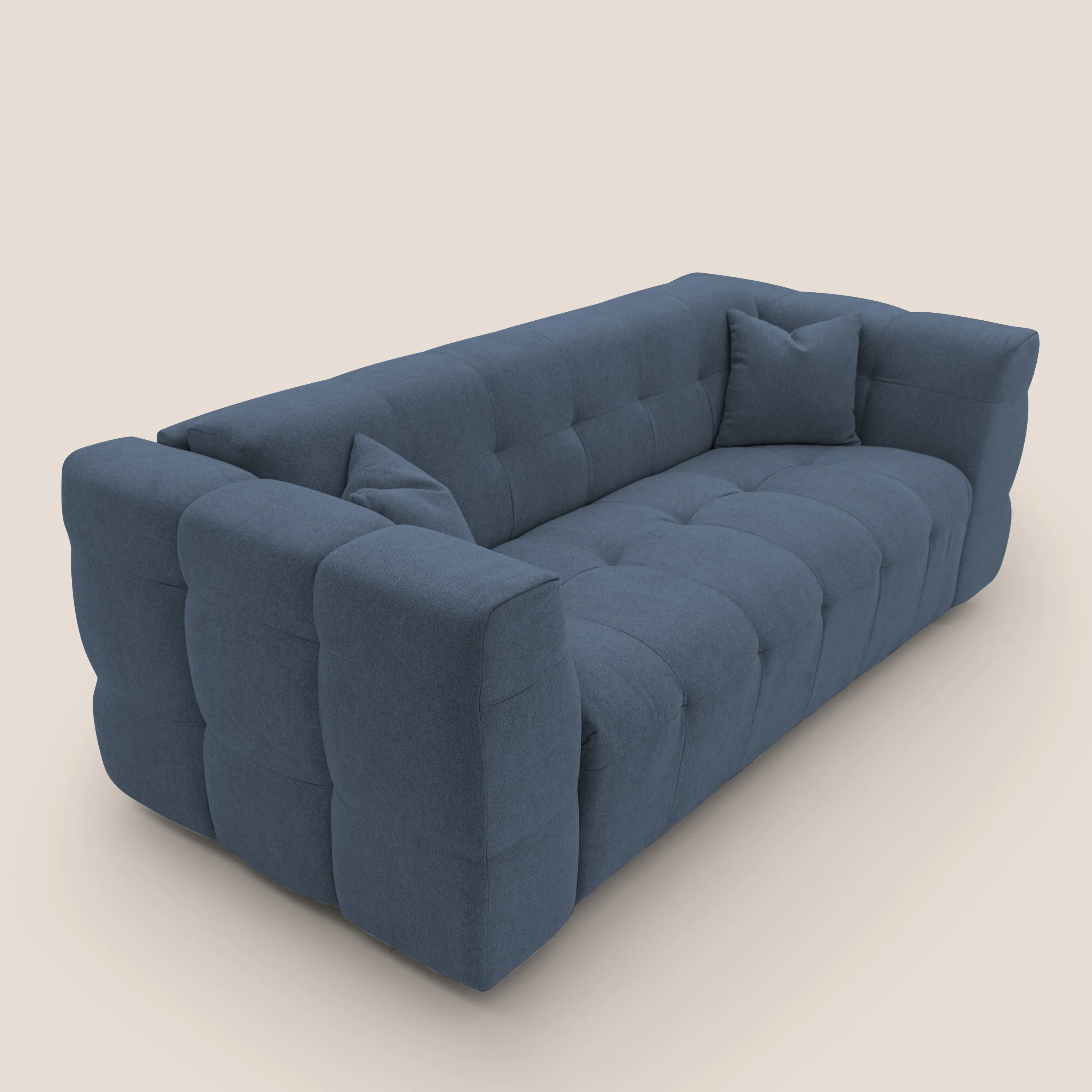 Tender Canapé convertible avec matelas H14 cm en bouclette imperméable T07 bleu - Image 10