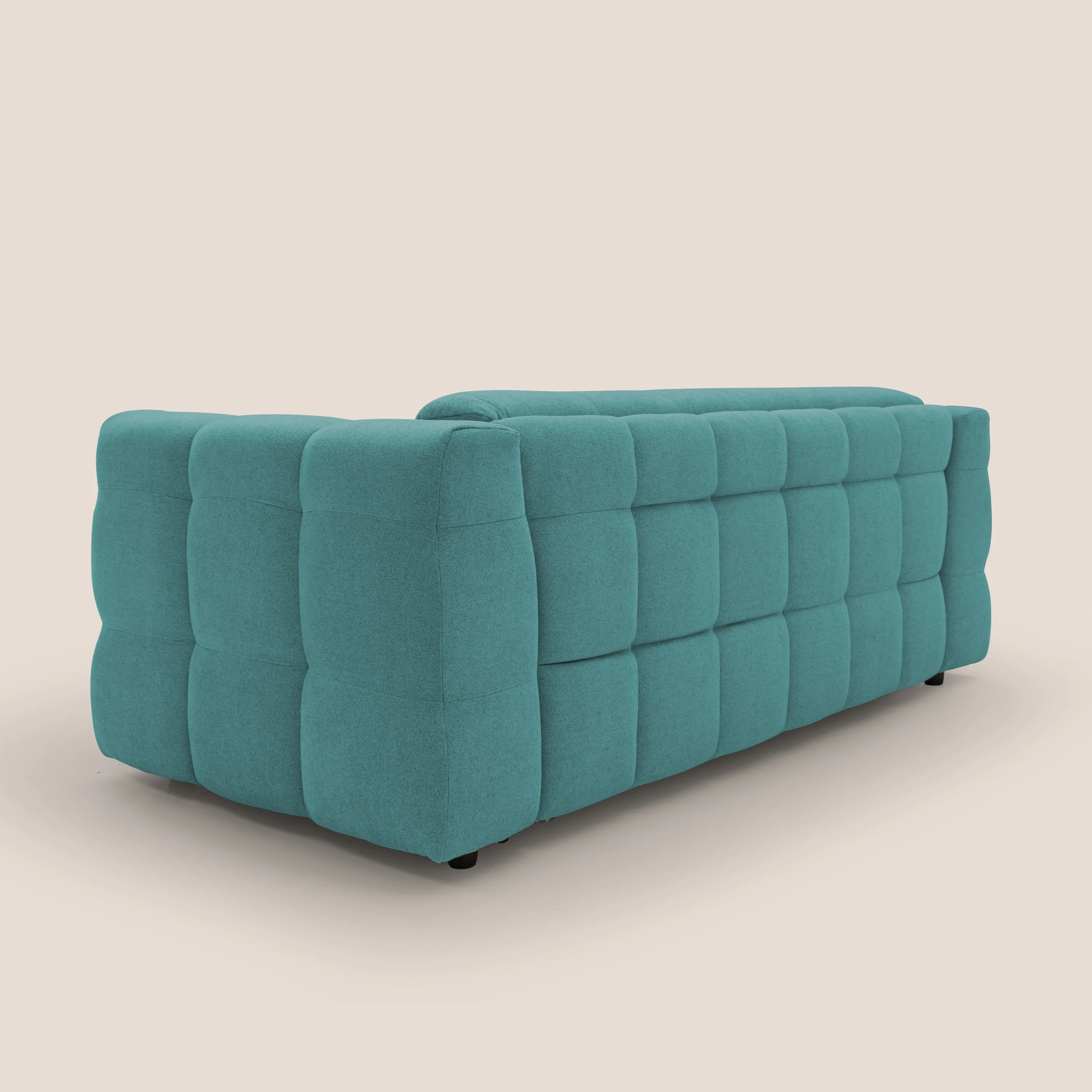 Tender Canapé convertible avec matelas H14 cm en bouclette imperméable T07 bleu ciel - Image 6