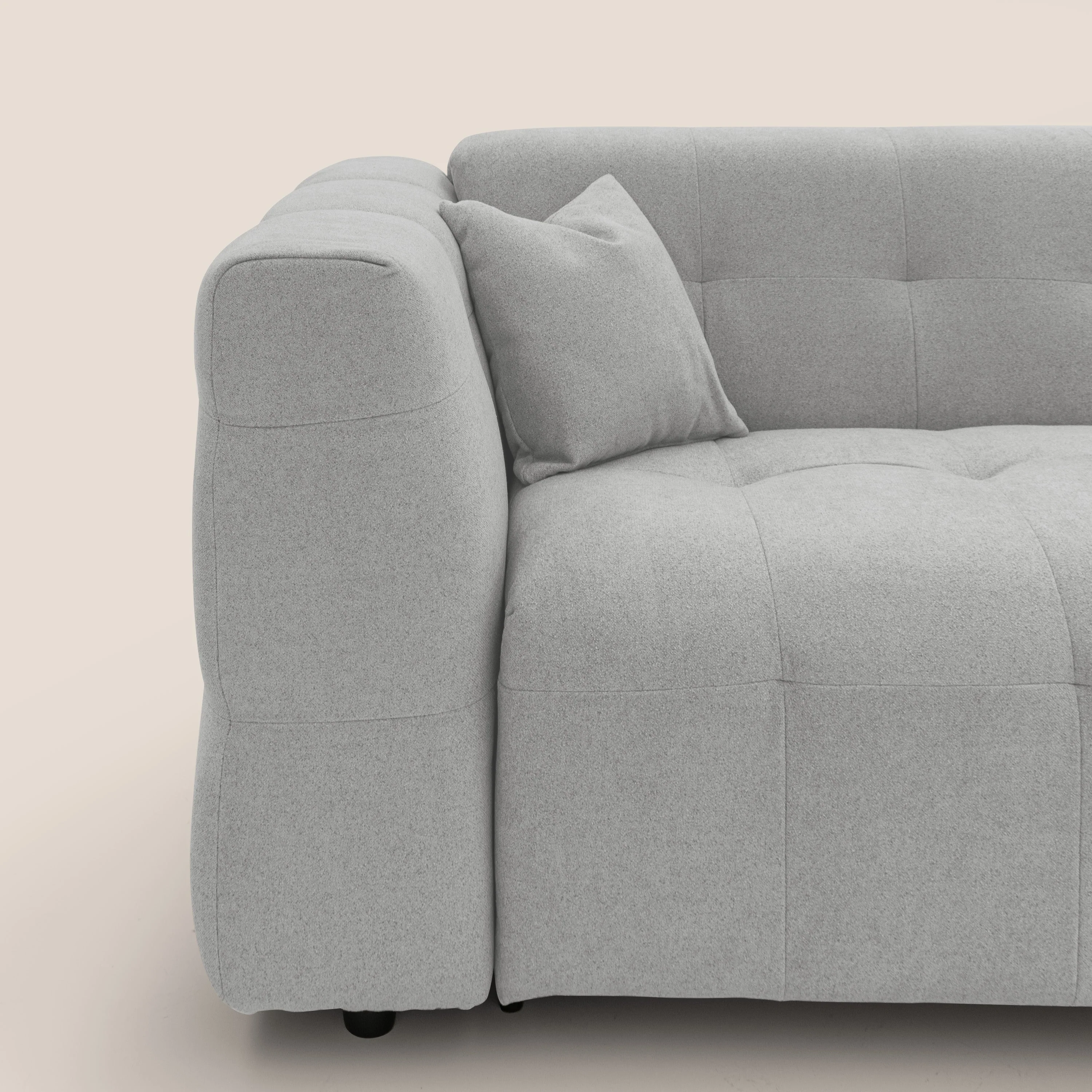 Tender Canapé convertible avec matelas H14 cm en bouclette imperméable T07 gris - Image 8