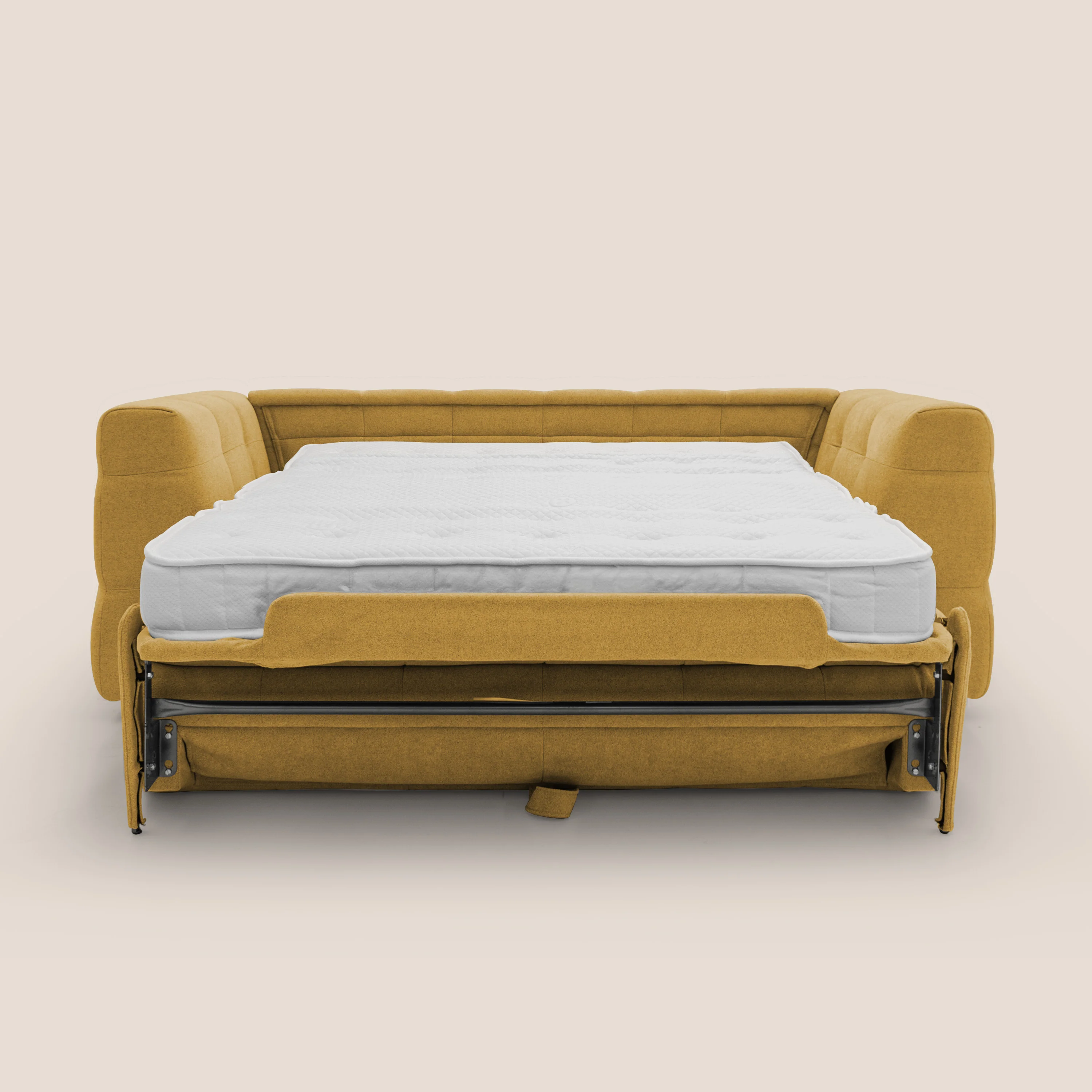 Tender Canapé convertible avec matelas H14 cm en bouclette imperméable T07 jaune - Image 11