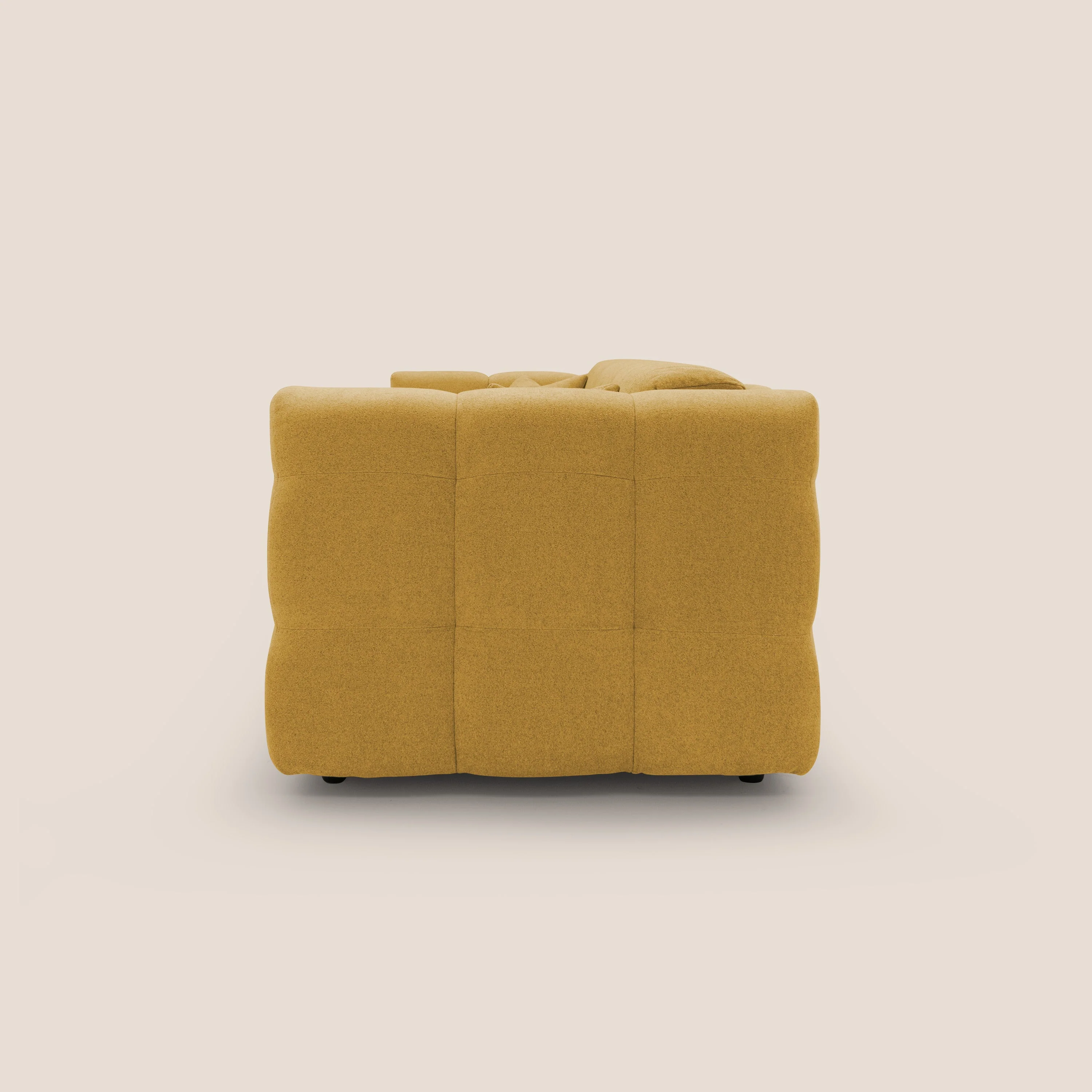 Tender Canapé convertible avec matelas H14 cm en bouclette imperméable T07 jaune - Image 5