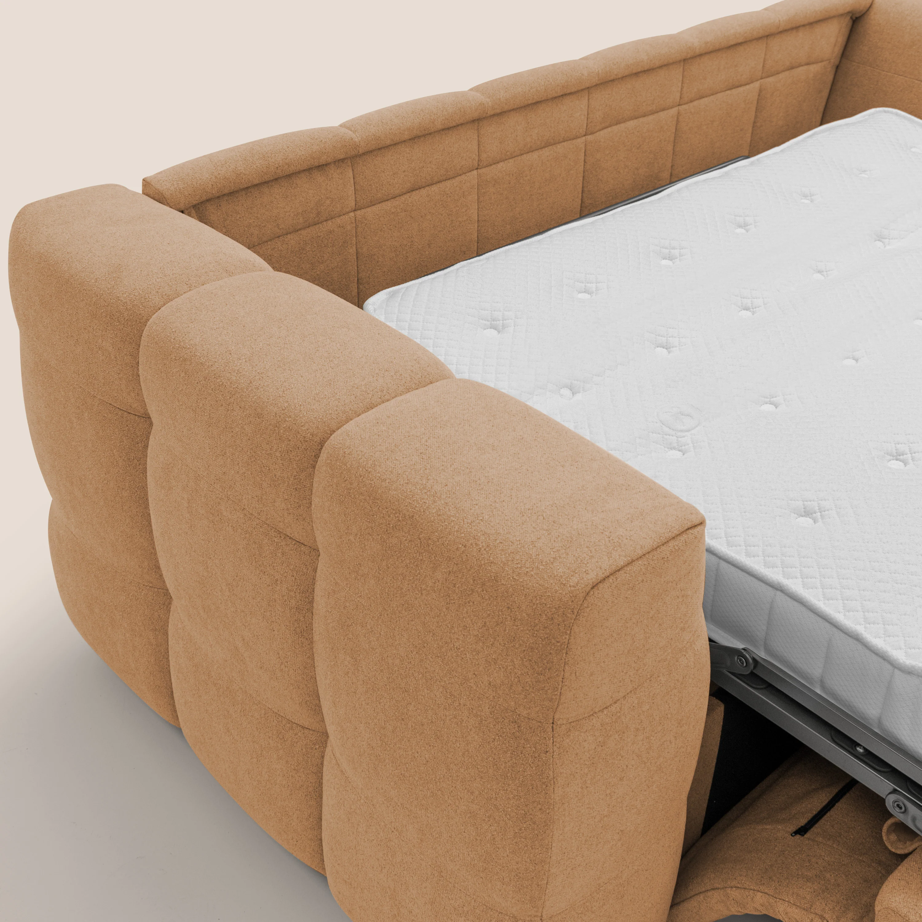 Tender Canapé convertible avec matelas H14 cm en bouclette imperméable T07 orange - Image 12