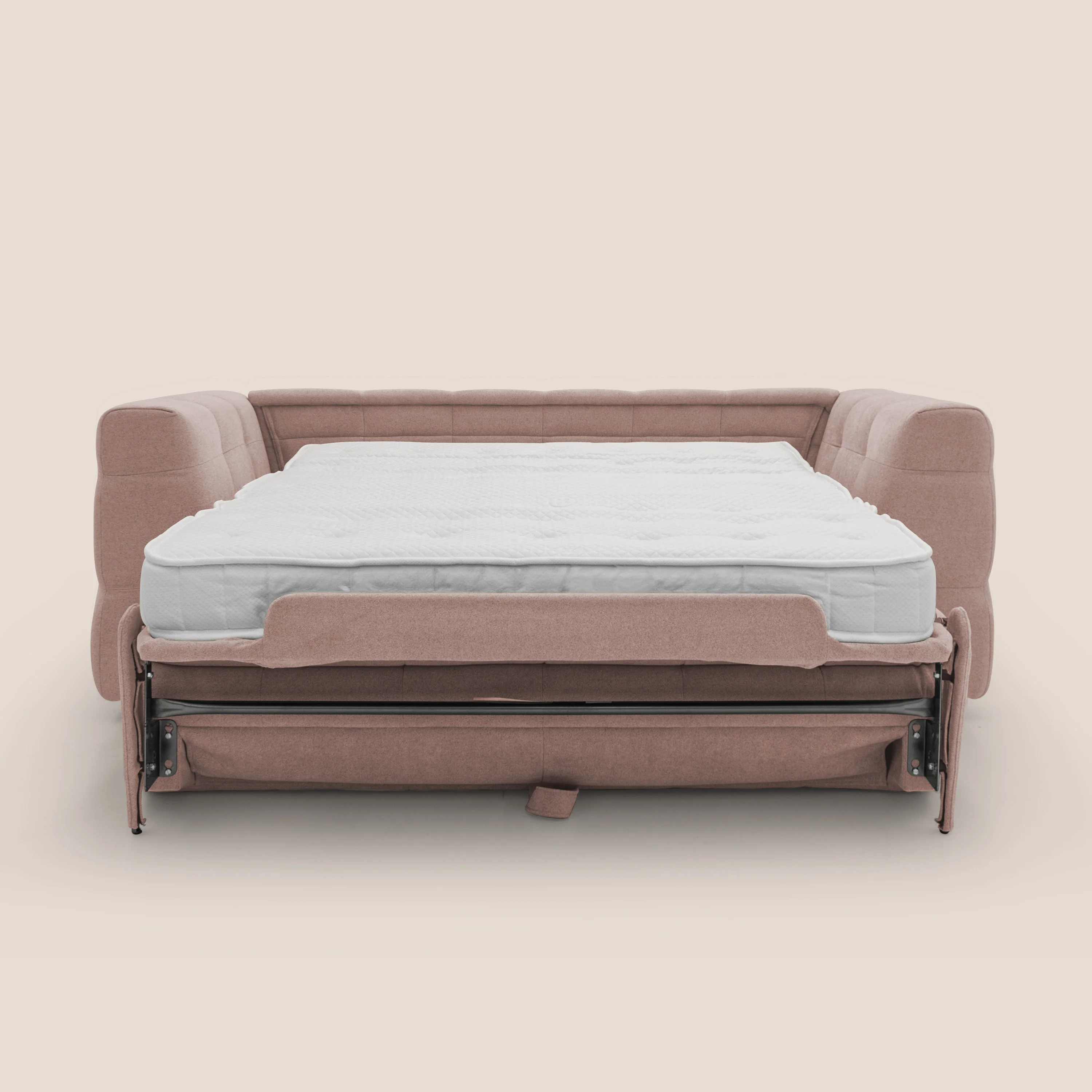 Tender Canapé convertible avec matelas H14 cm en bouclette imperméable T07 rose - Image 11