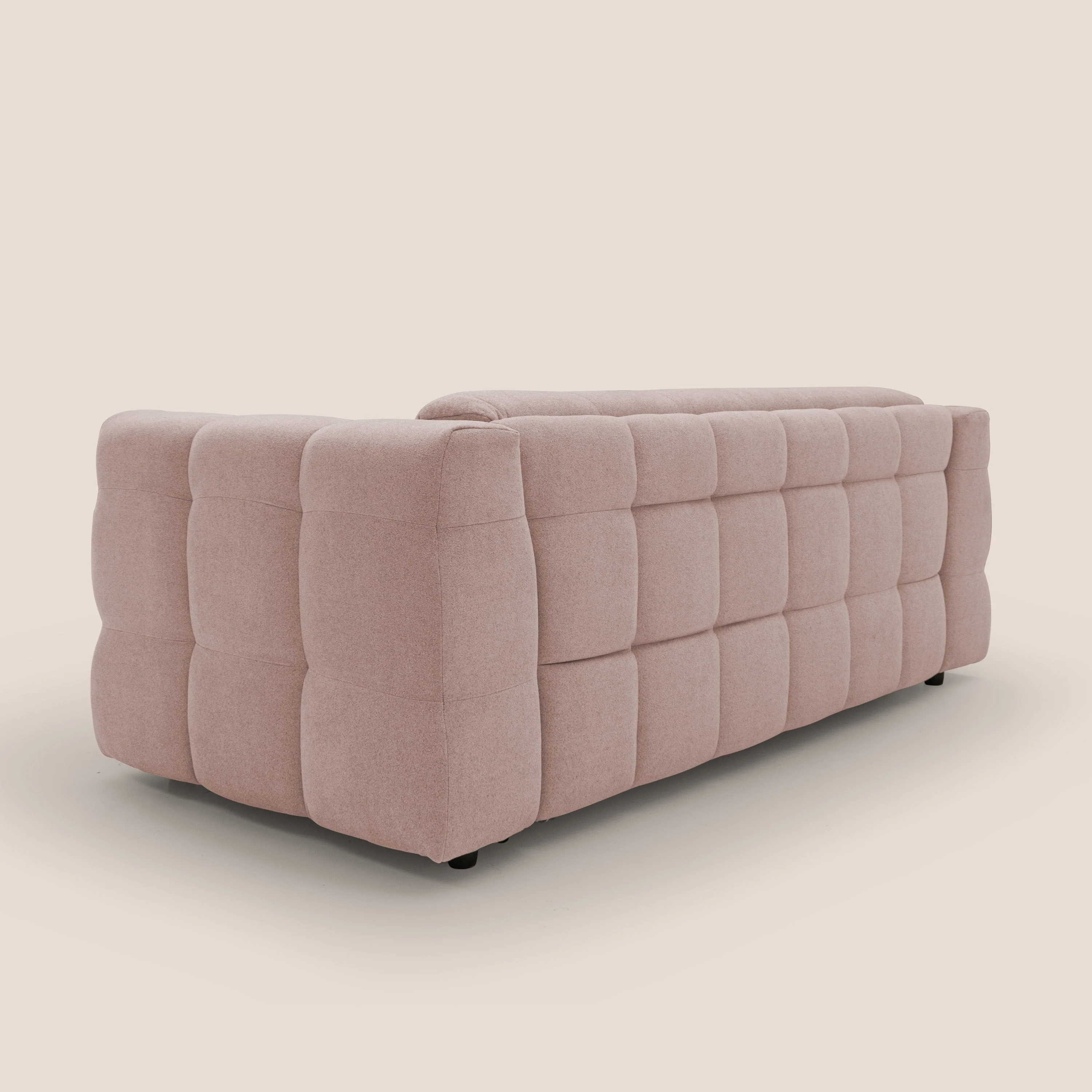 Tender Canapé convertible avec matelas H14 cm en bouclette imperméable T07 rose - Image 6