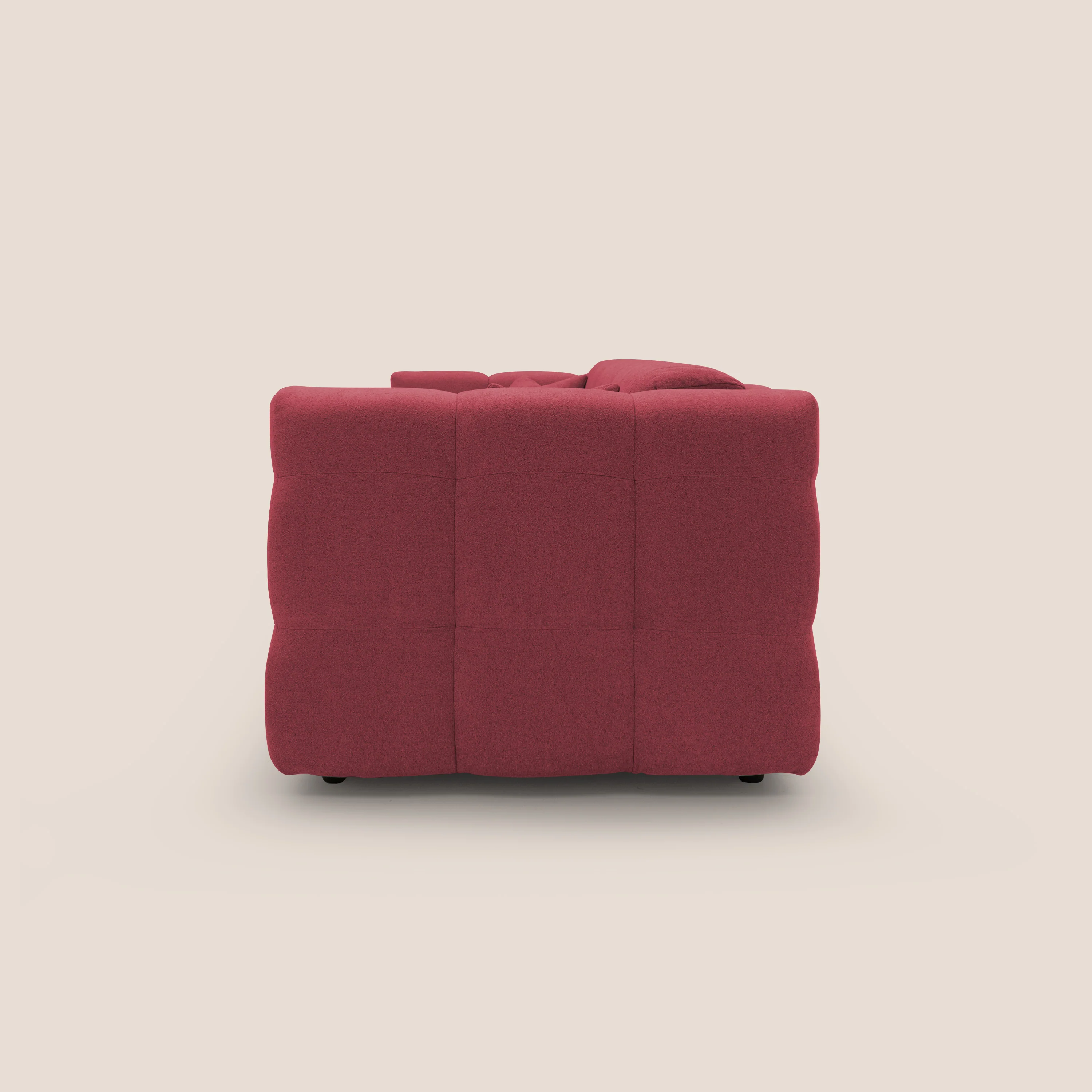 Tender Canapé convertible avec matelas H14 cm en bouclette imperméable T07 rouge - Image 5