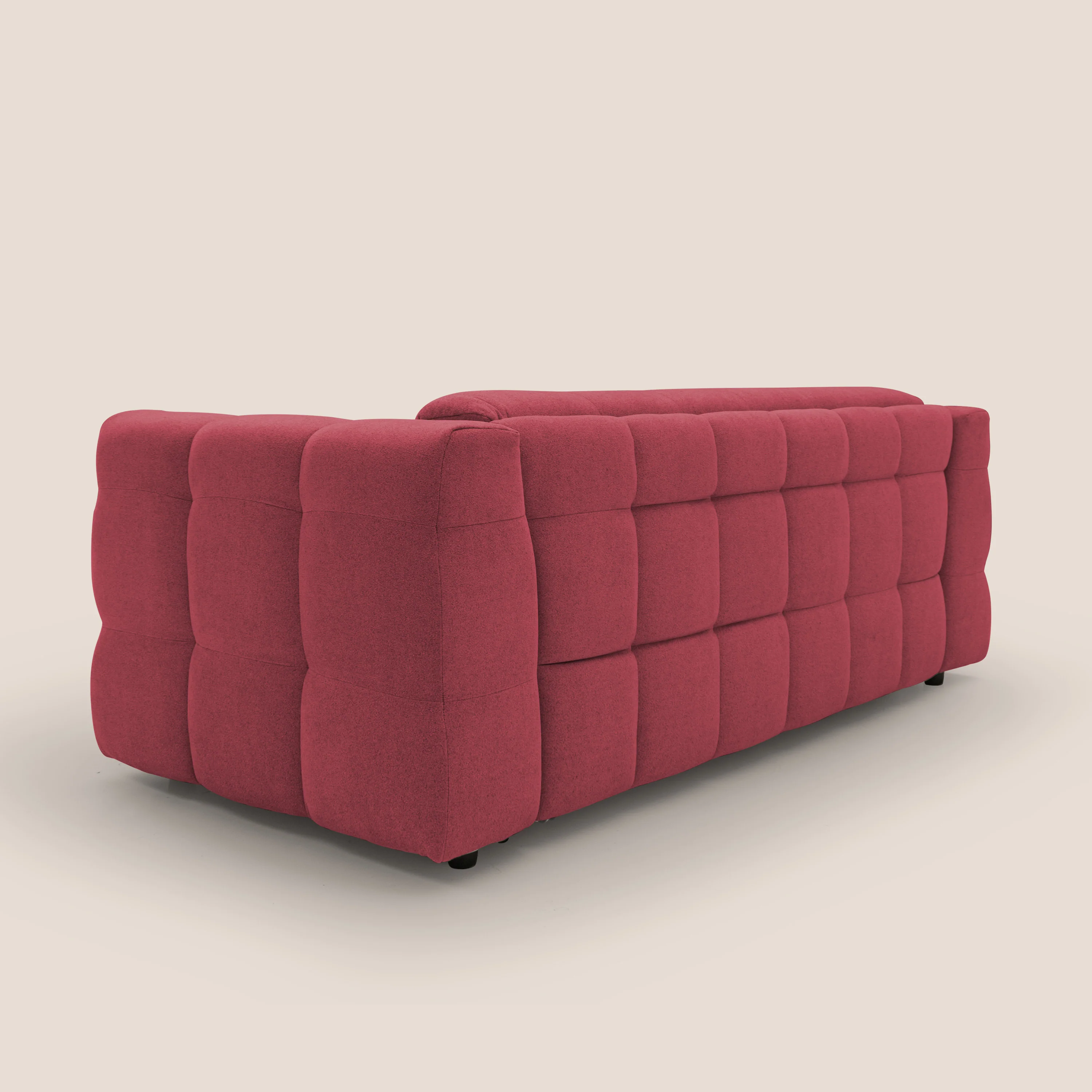 Tender Canapé convertible avec matelas H14 cm en bouclette imperméable T07 rouge - Image 6