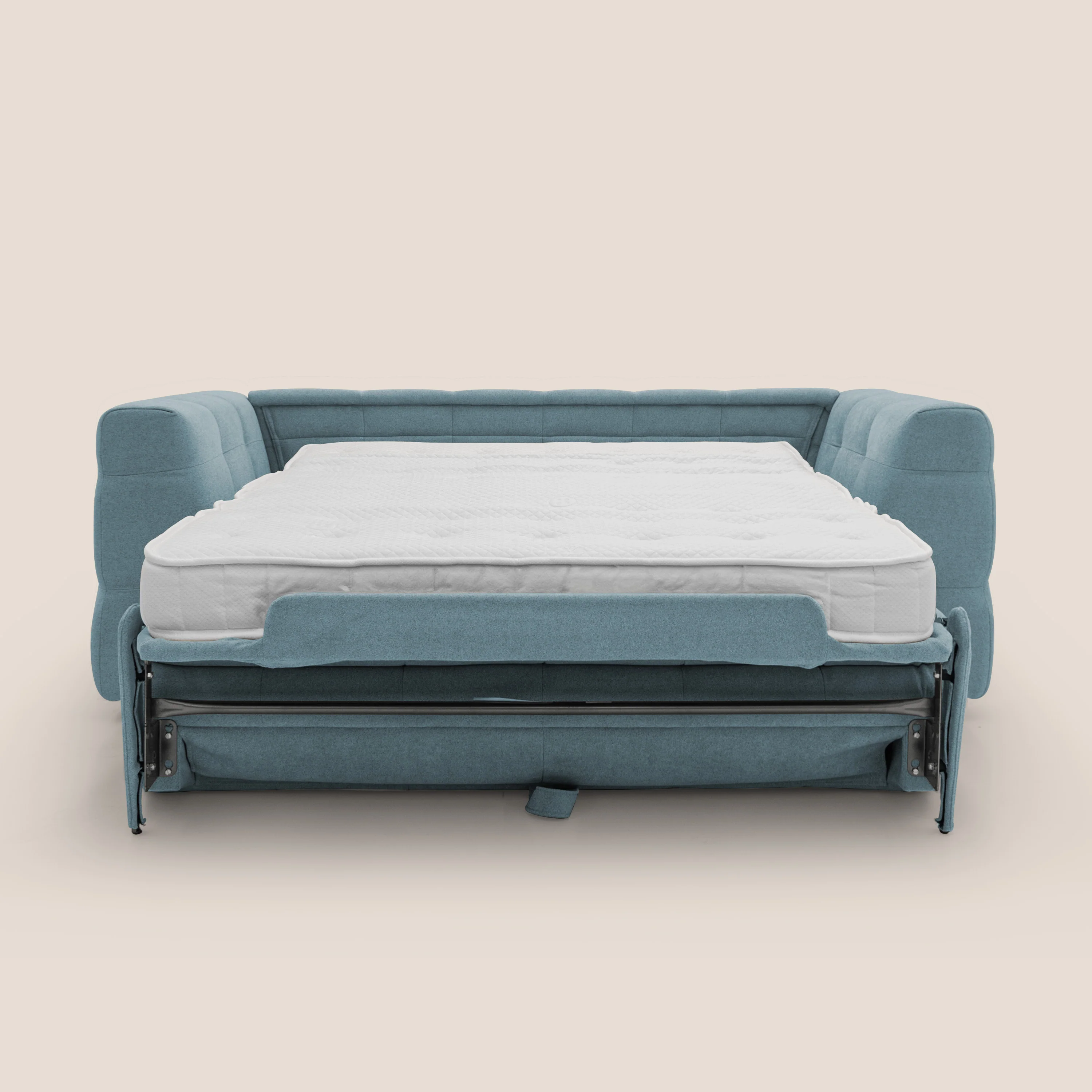 Tender Canapé convertible avec matelas H14 cm en bouclette imperméable T07 sucre glace - Image 11