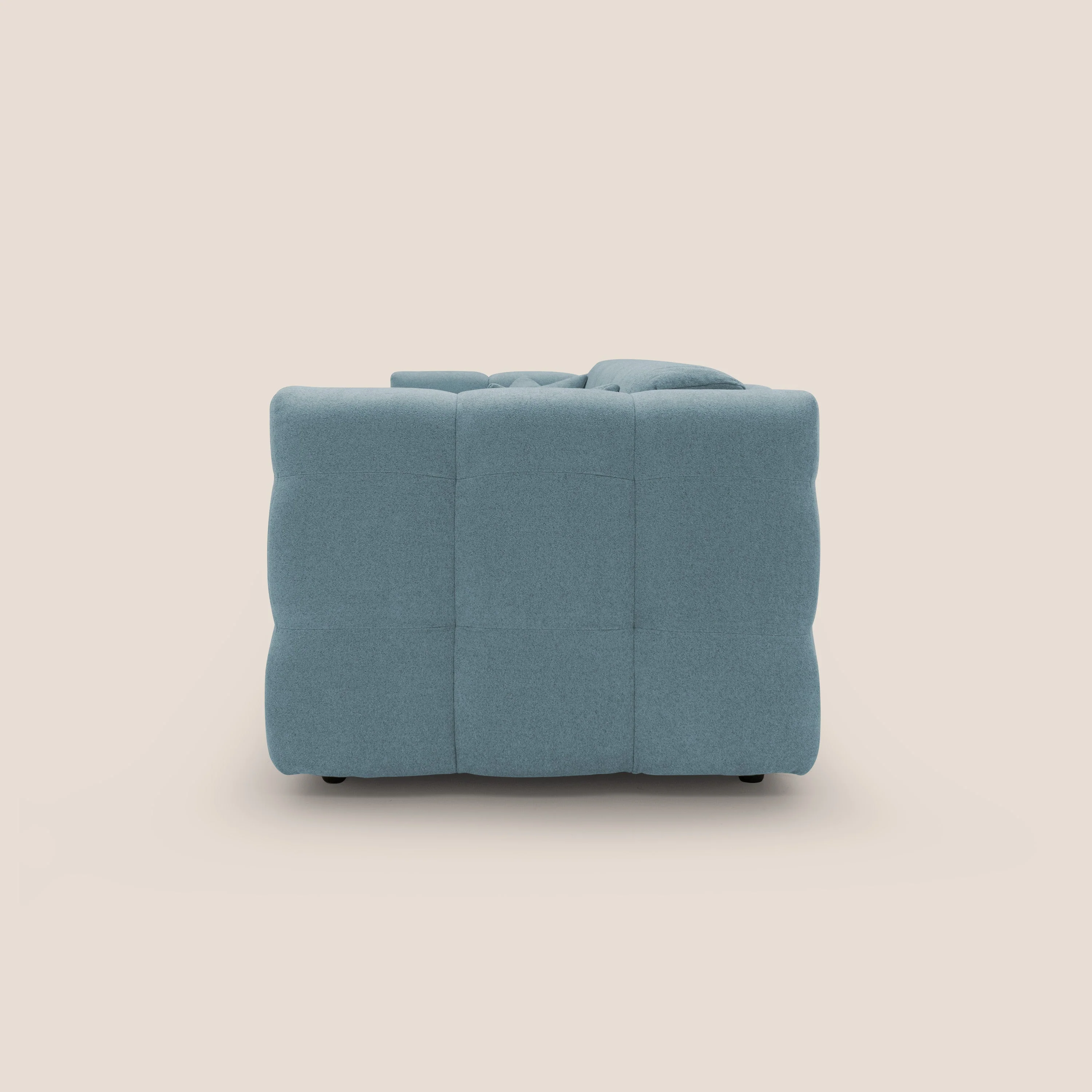 Tender Canapé convertible avec matelas H14 cm en bouclette imperméable T07 sucre glace - Image 4