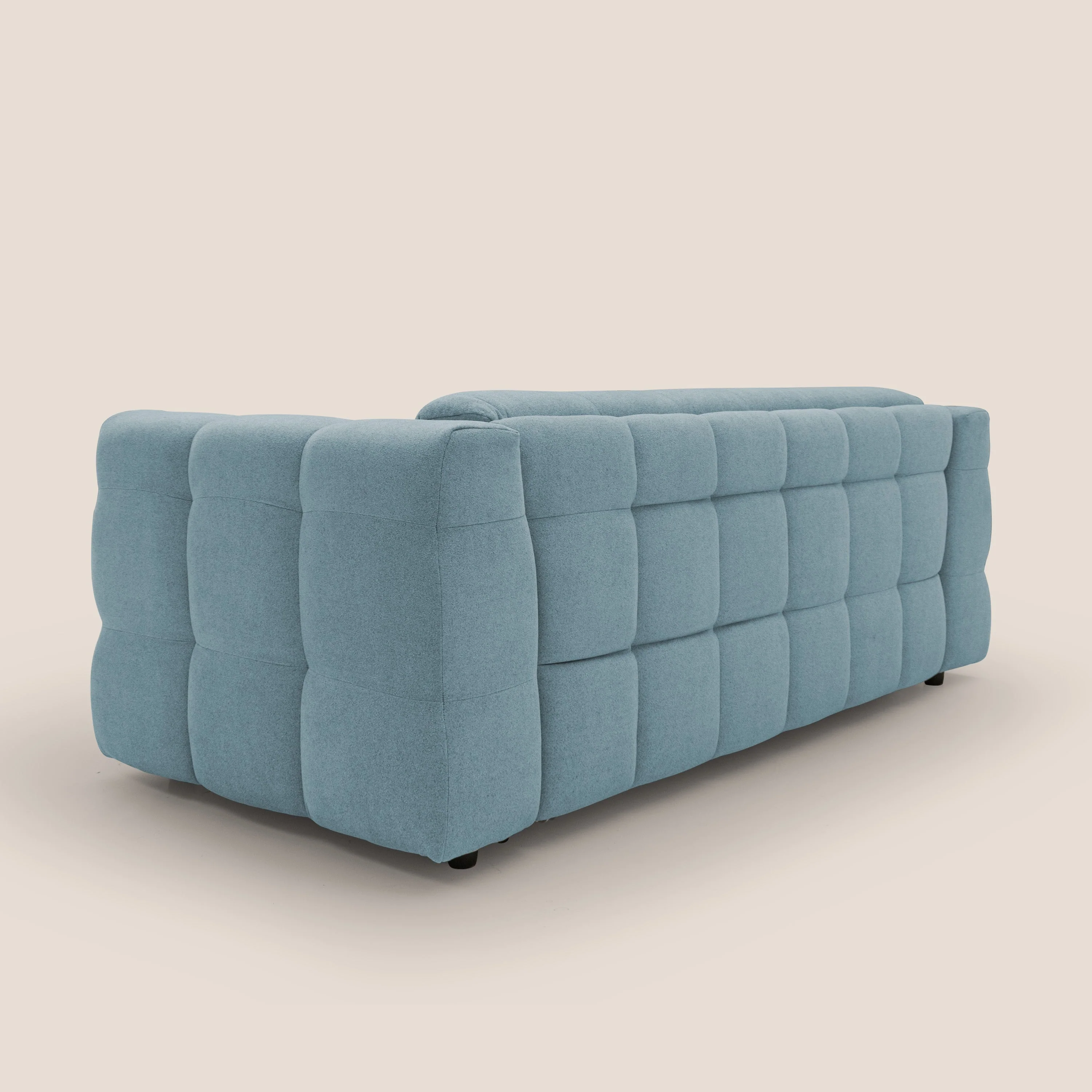 Tender Canapé convertible avec matelas H14 cm en bouclette imperméable T07 sucre glace - Image 5