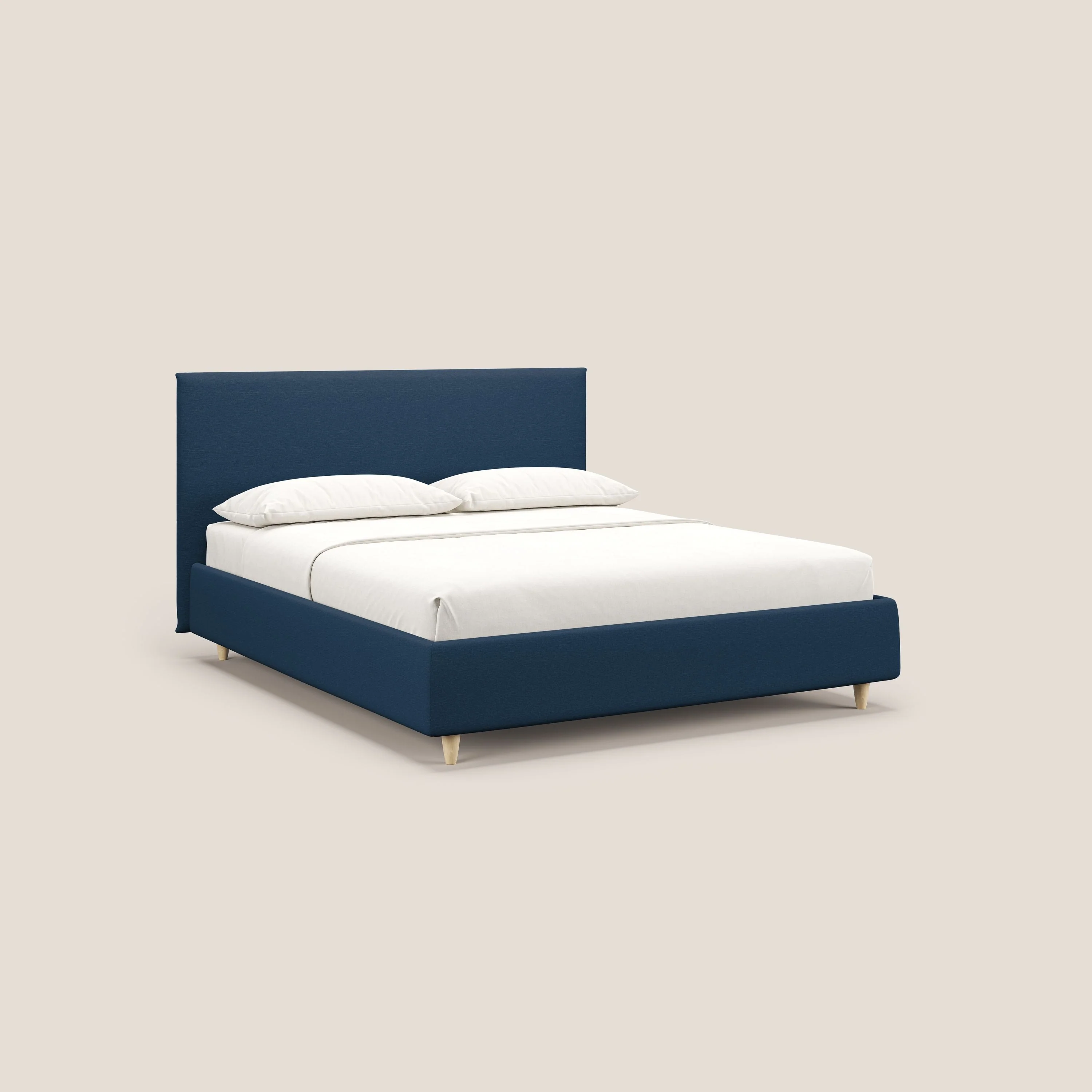 Teresa lit avec coffre déhoussable en tissu mixte coton imperméable T13 bleu - Image 4
