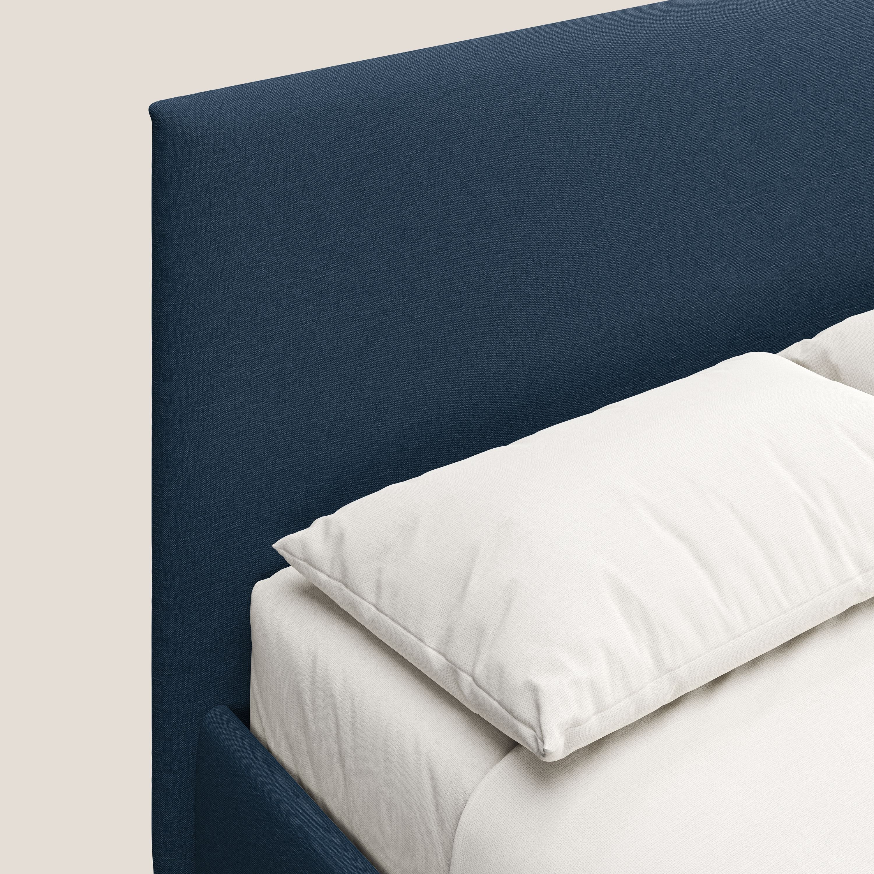 Teresa lit avec coffre déhoussable en tissu mixte coton imperméable T13 bleu - Image 7