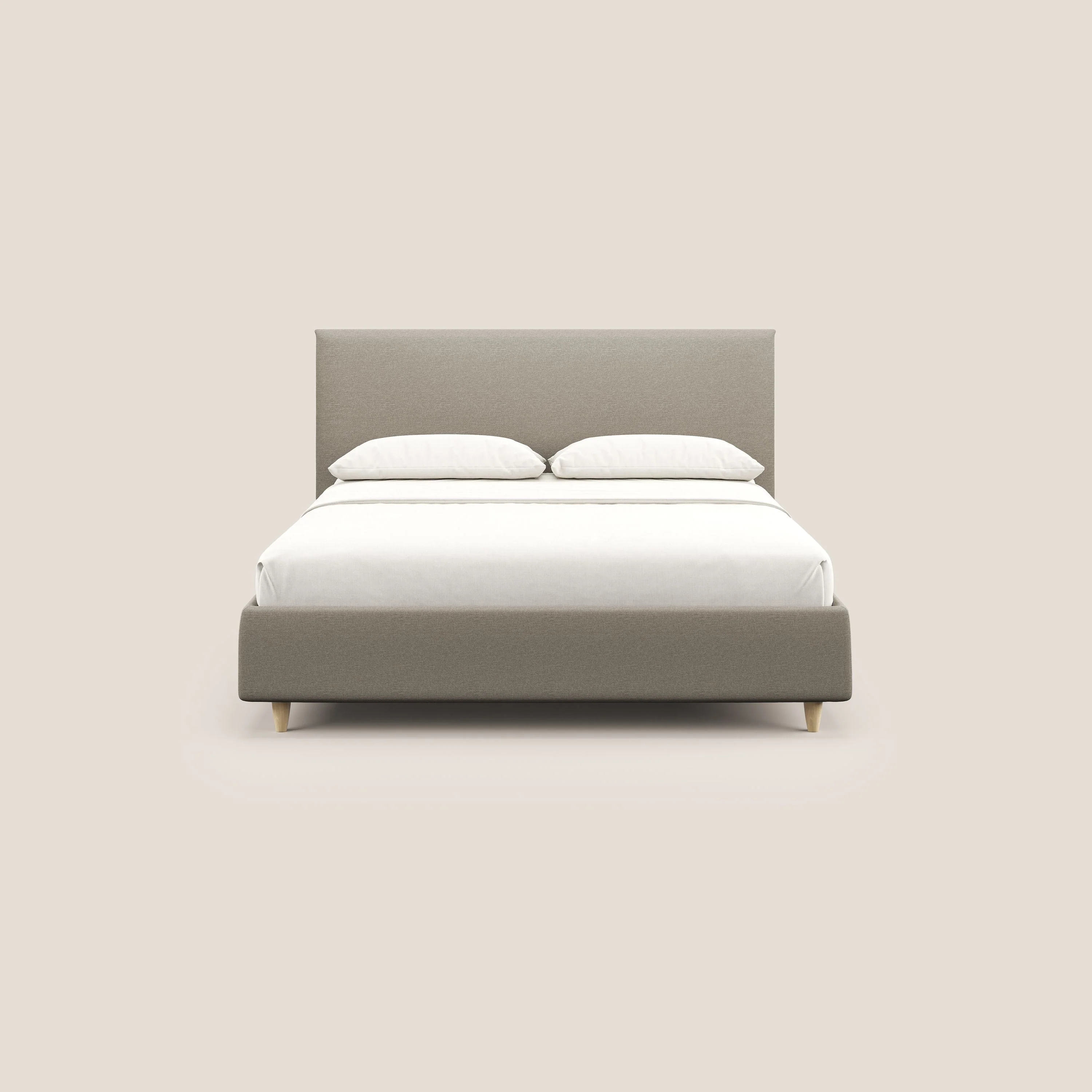 Teresa lit avec coffre déhoussable en tissu mixte coton imperméable T13 crème - Image 3