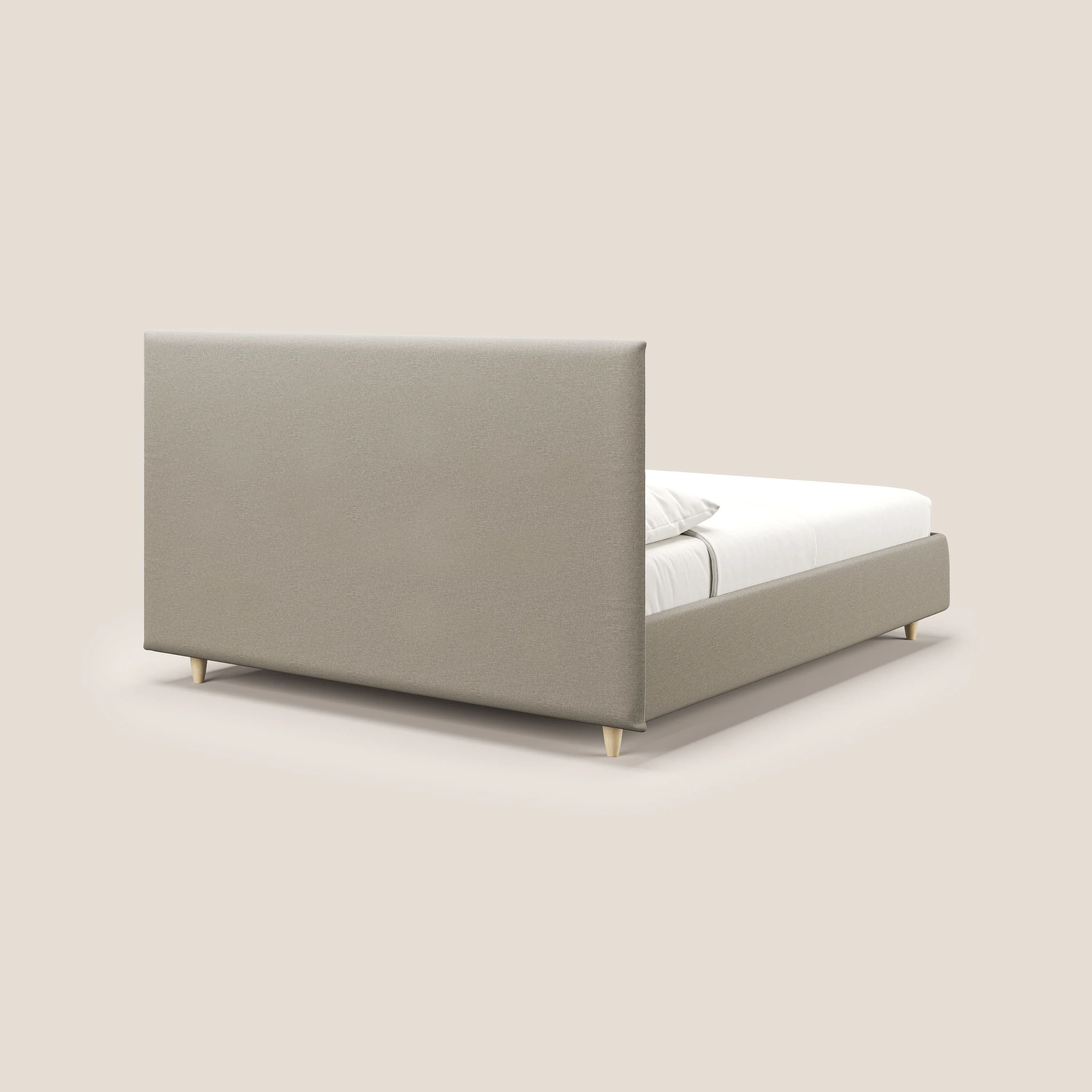 Teresa lit avec coffre déhoussable en tissu mixte coton imperméable T13 crème - Image 5