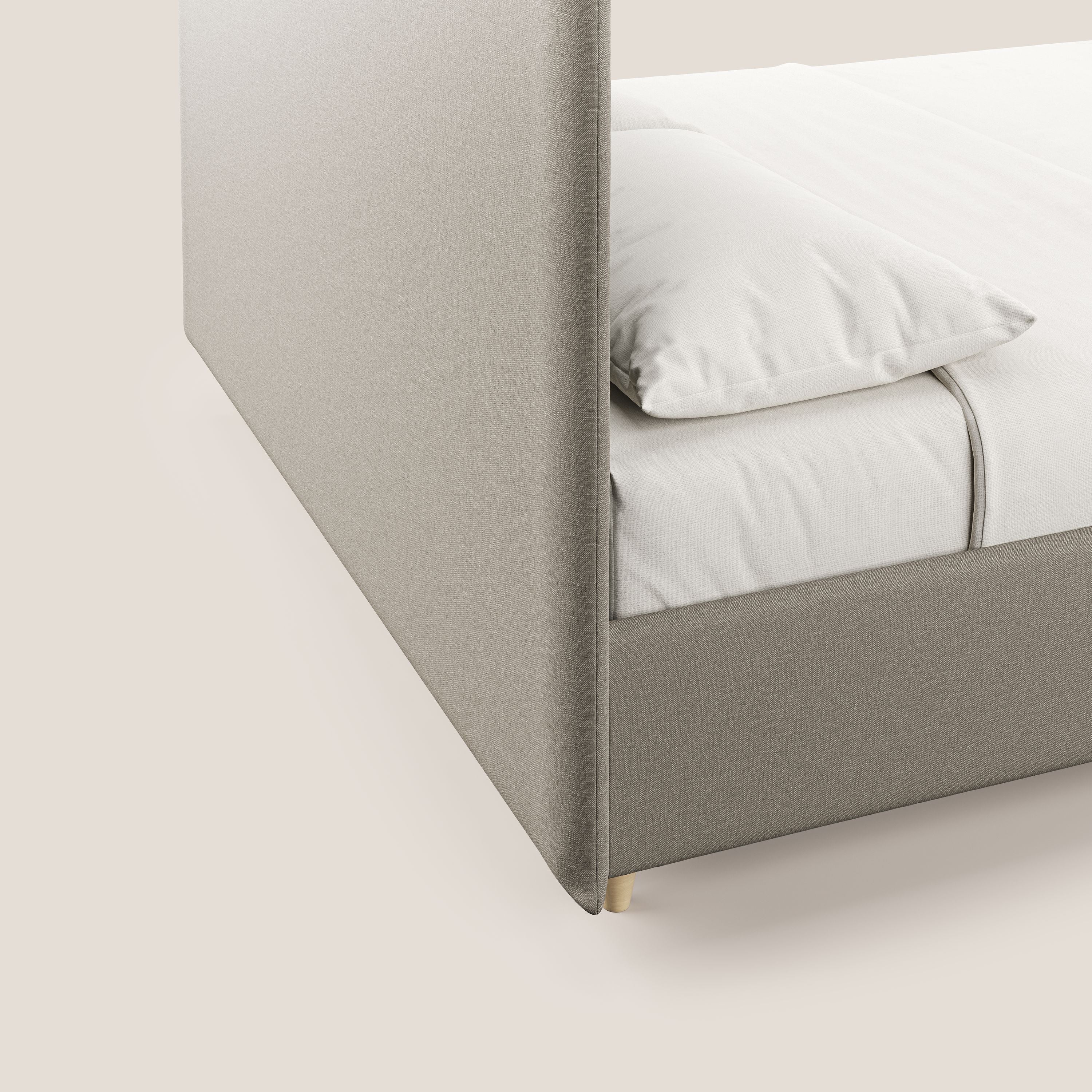 Teresa lit avec coffre déhoussable en tissu mixte coton imperméable T13 crème - Image 7