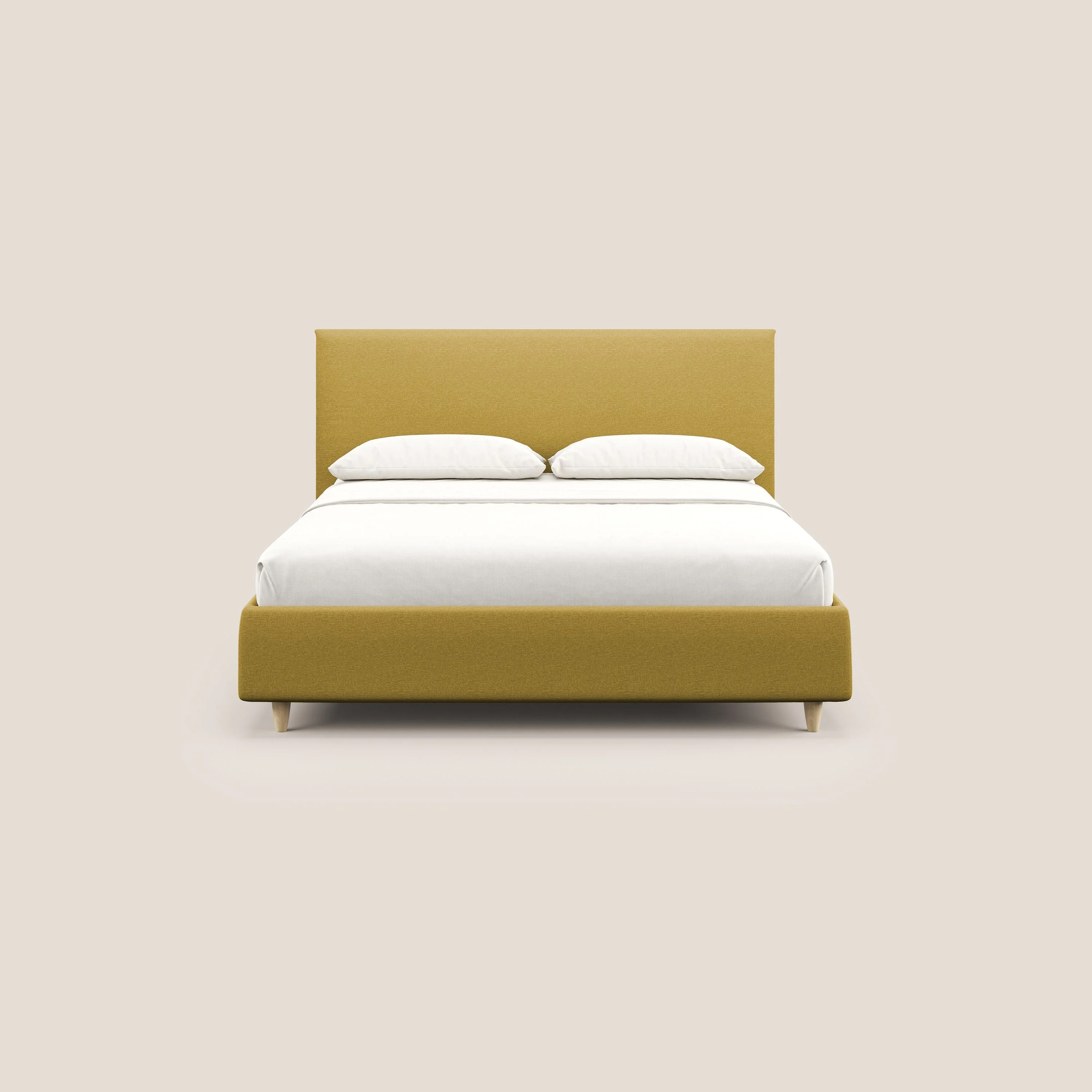 Teresa lit avec coffre déhoussable en tissu mixte coton imperméable T13 jaune - Image 3