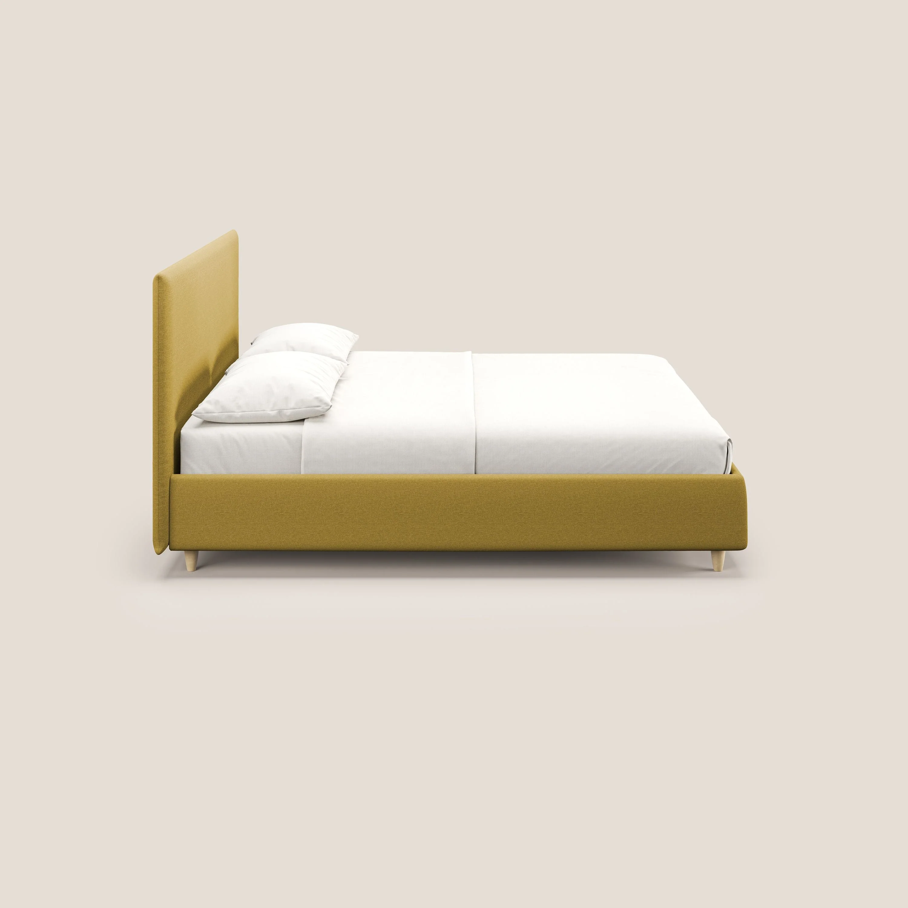 Teresa lit avec coffre déhoussable en tissu mixte coton imperméable T13 jaune - Image 4