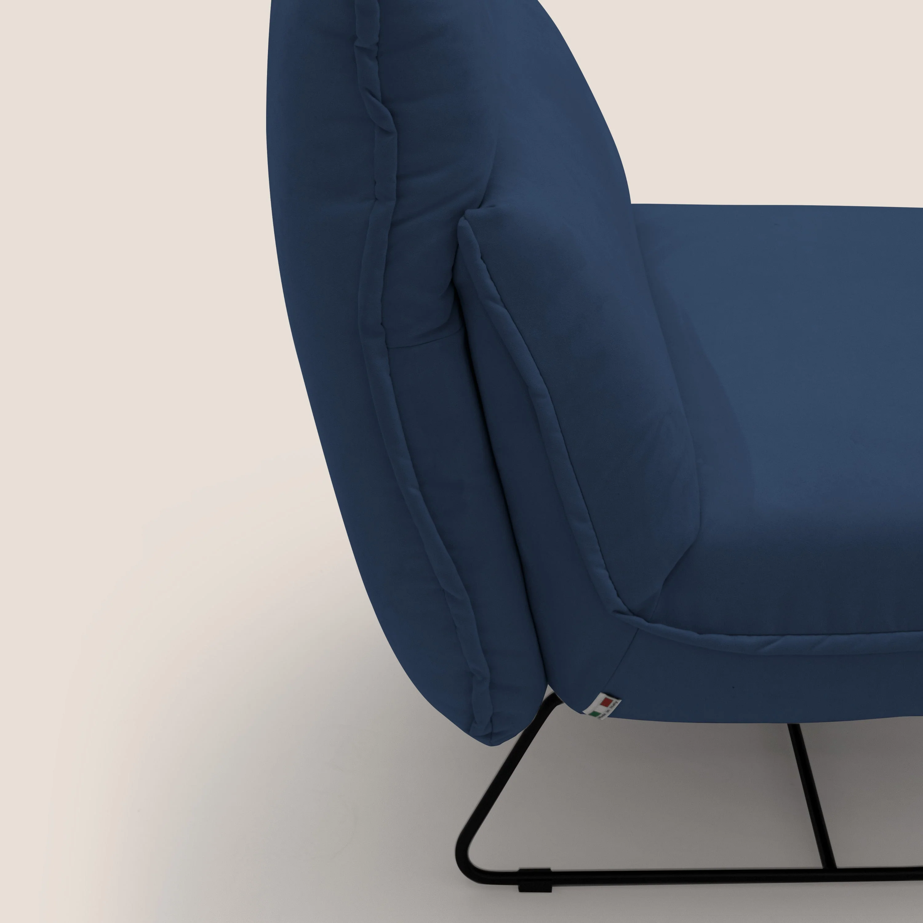Tessa Fauteuil au design moderne en microfibre détachable T11 bleu - Image 4