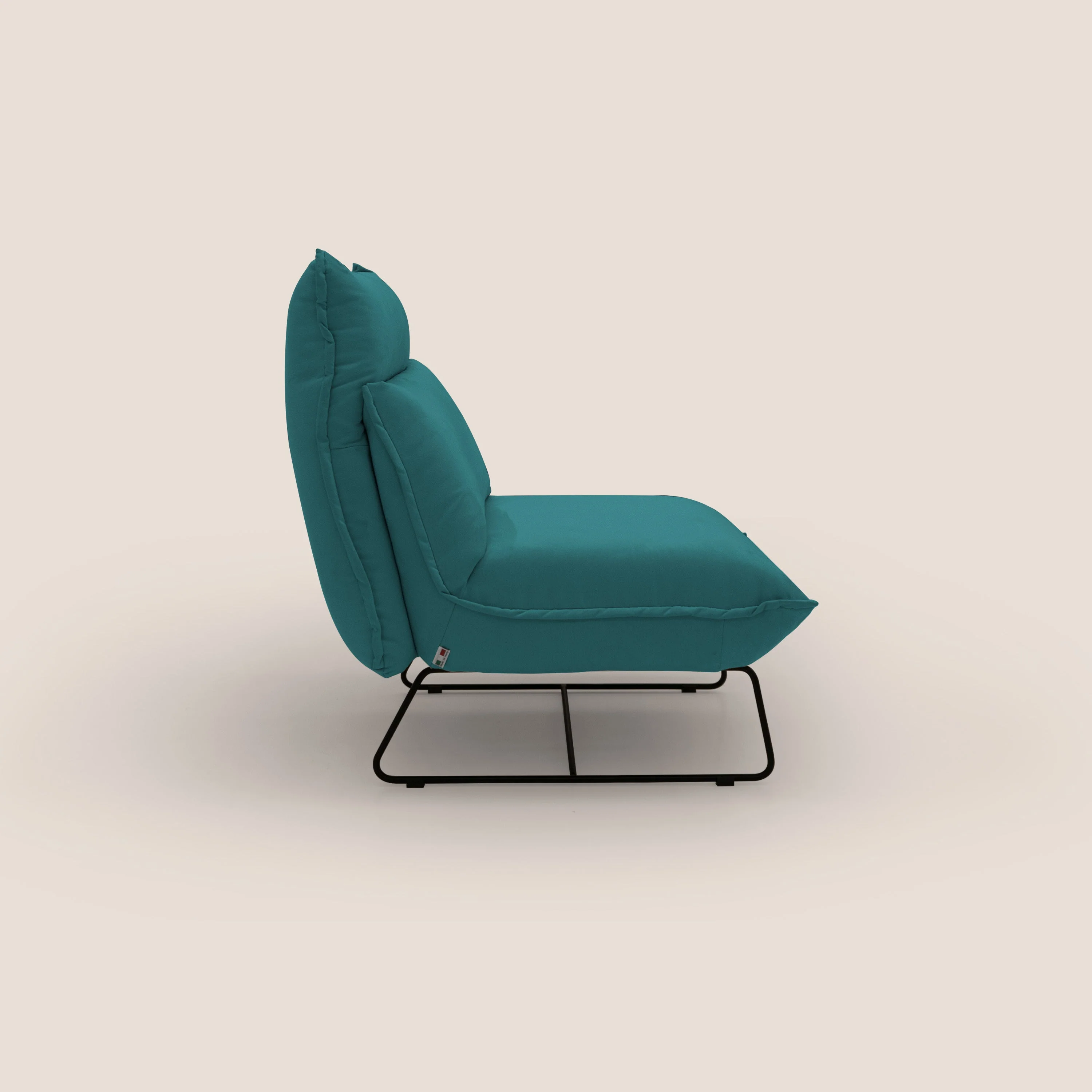 Tessa Fauteuil au design moderne en microfibre détachable T11 bleu canard - Image 7