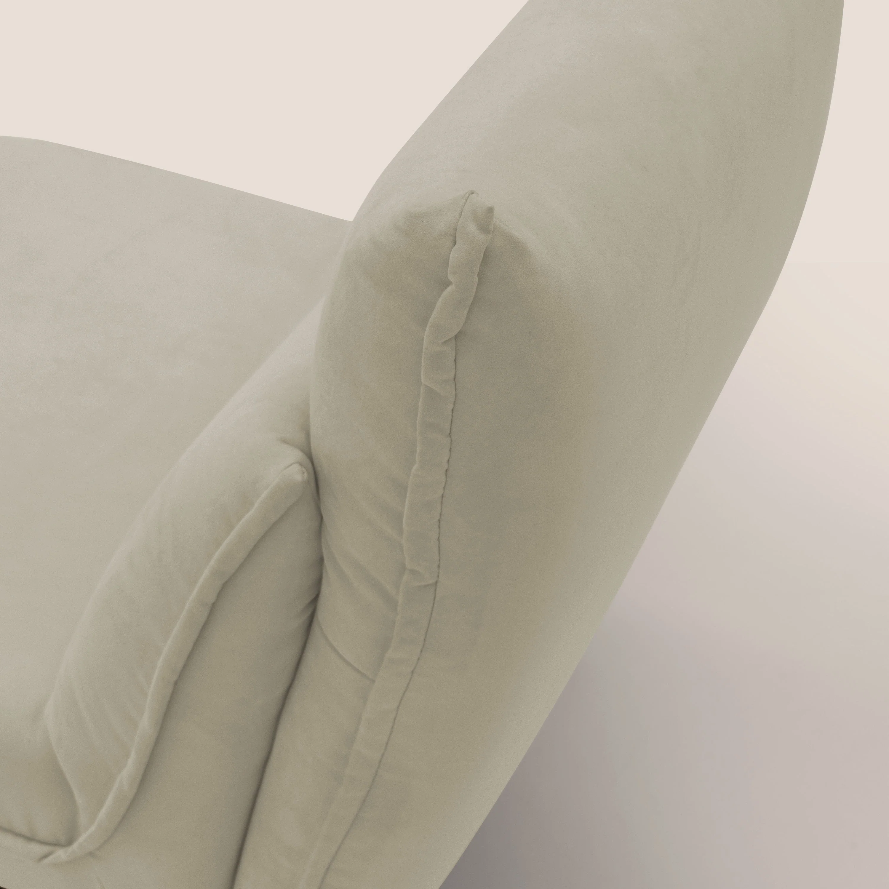 Tessa Fauteuil au design moderne en microfibre détachable T11 crème - Image 7