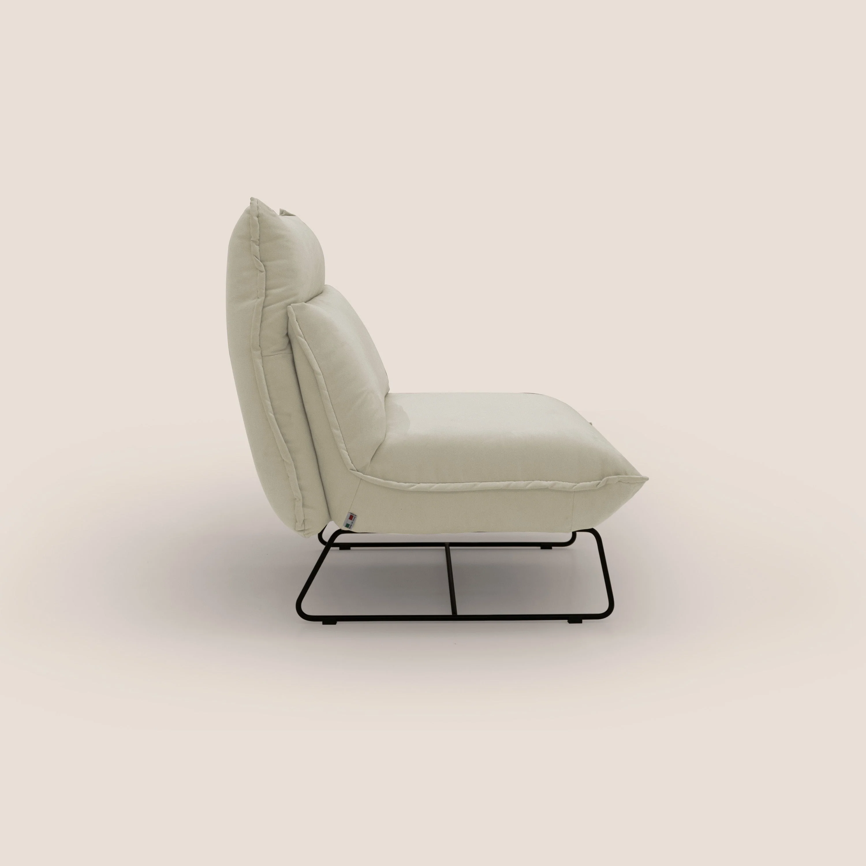 Tessa Fauteuil au design moderne en microfibre détachable T11 crème - Image 8