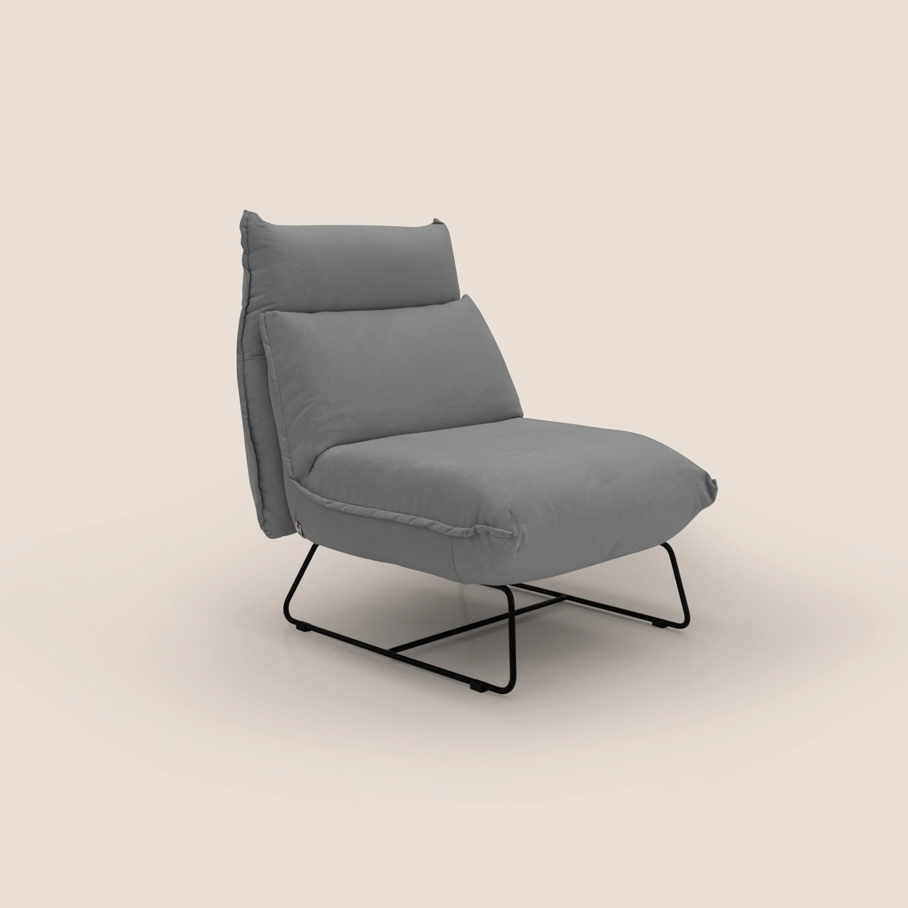 Tessa Fauteuil au design moderne en microfibre détachable T11 gris - Image 2