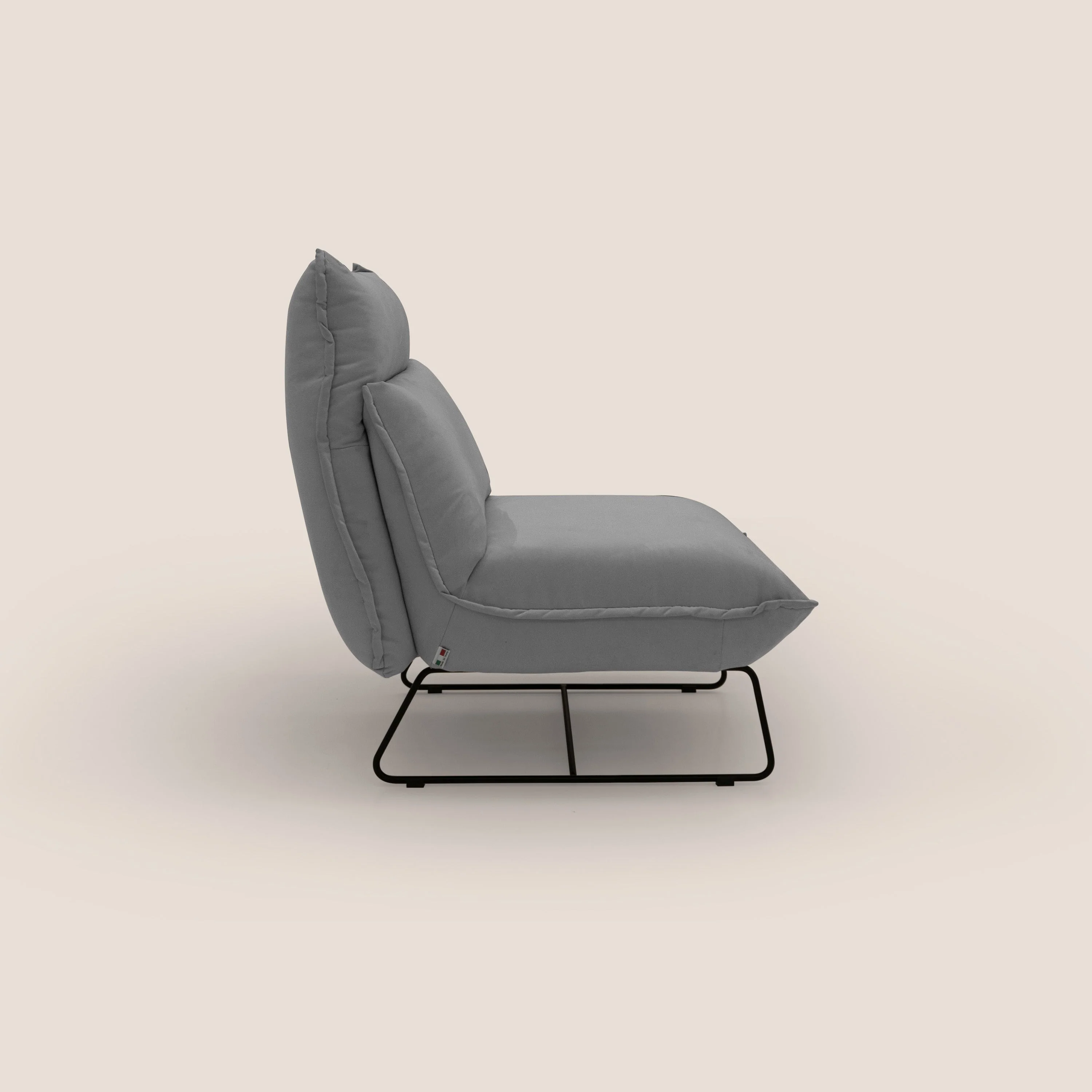 Tessa Fauteuil au design moderne en microfibre détachable T11 gris - Image 7