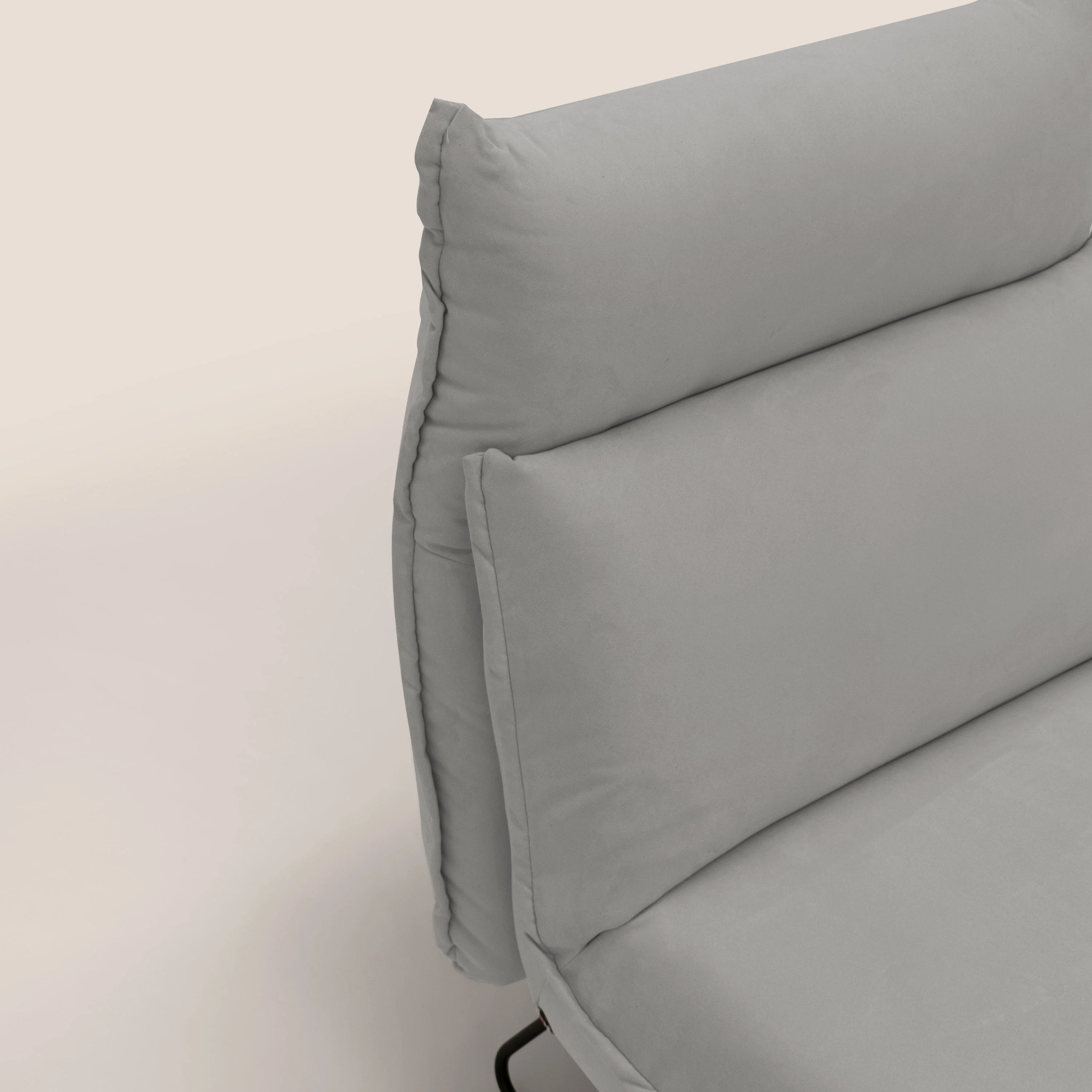 Tessa Fauteuil au design moderne en microfibre détachable T11 gris clair - Image 3
