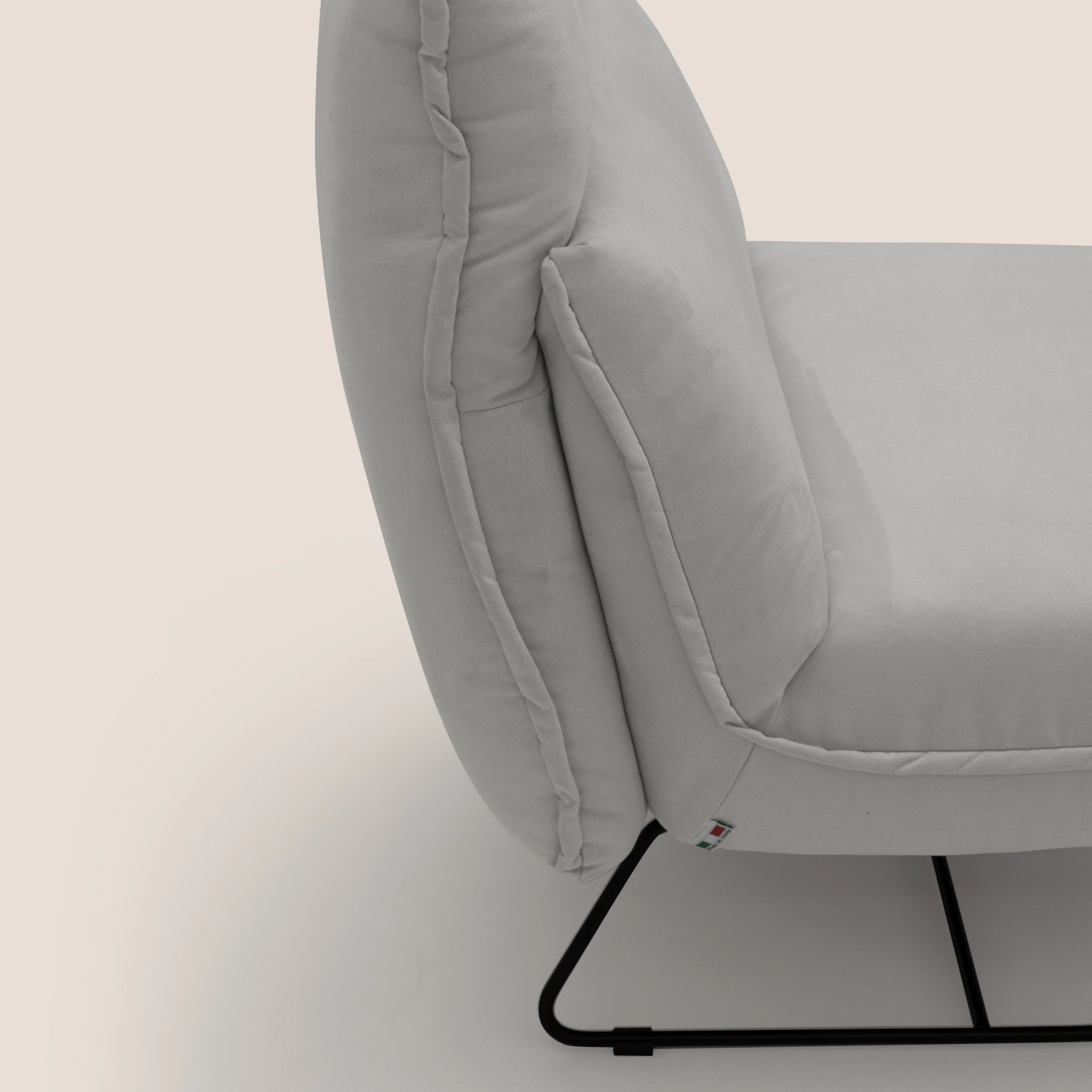 Tessa Fauteuil au design moderne en microfibre détachable T11 gris clair - Image 4