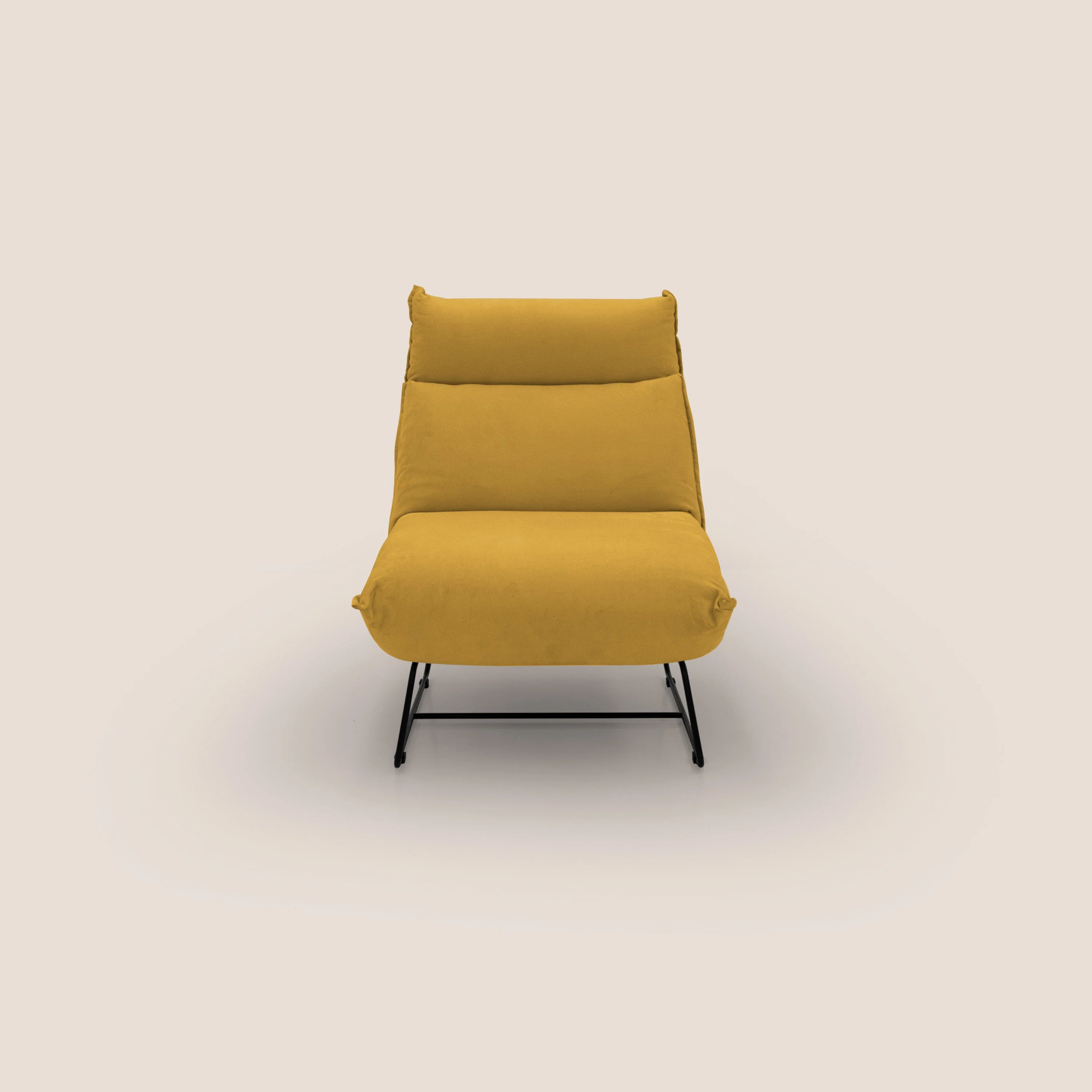 Tessa Fauteuil au design moderne en microfibre détachable T11 jaune