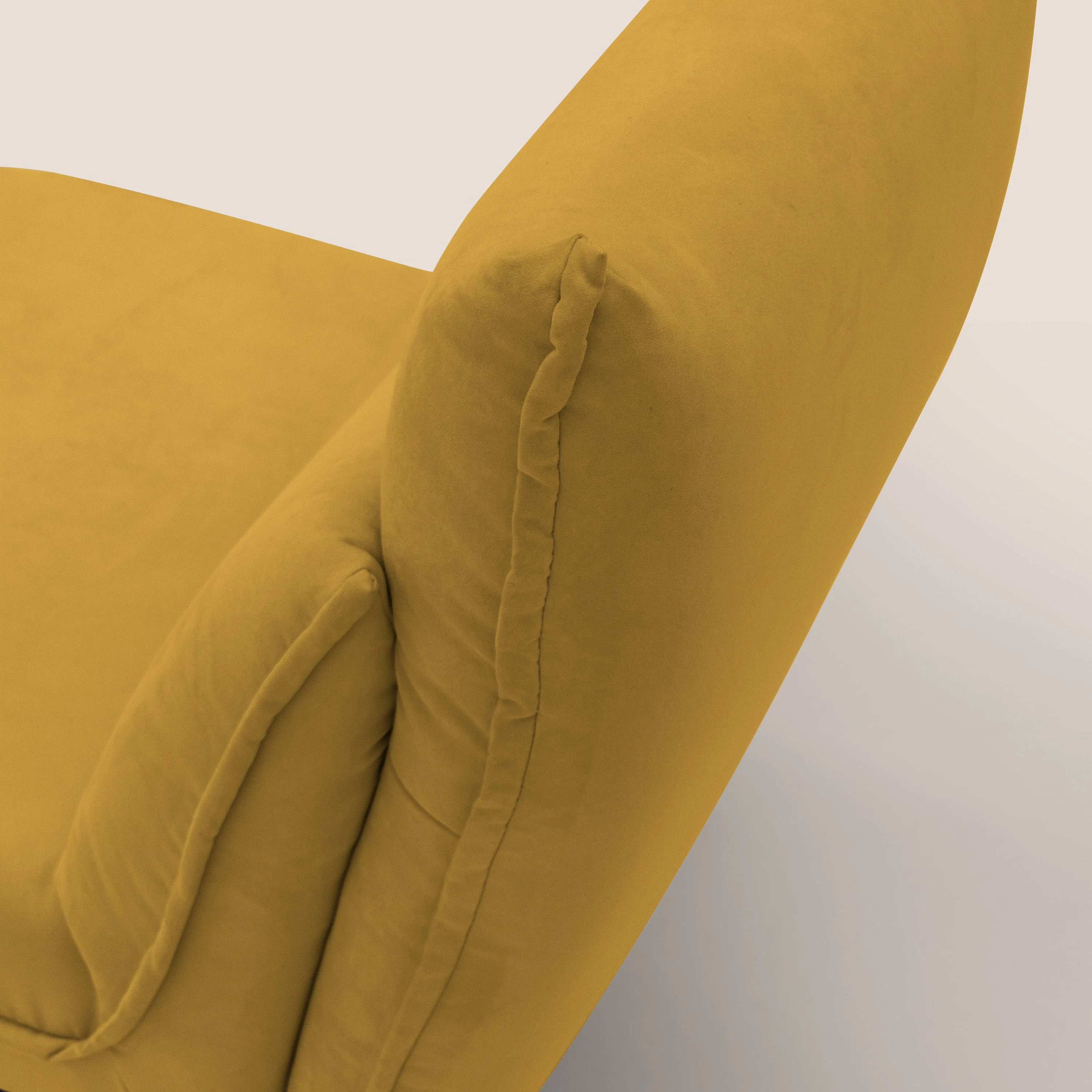 Tessa Fauteuil au design moderne en microfibre détachable T11 jaune - Image 6
