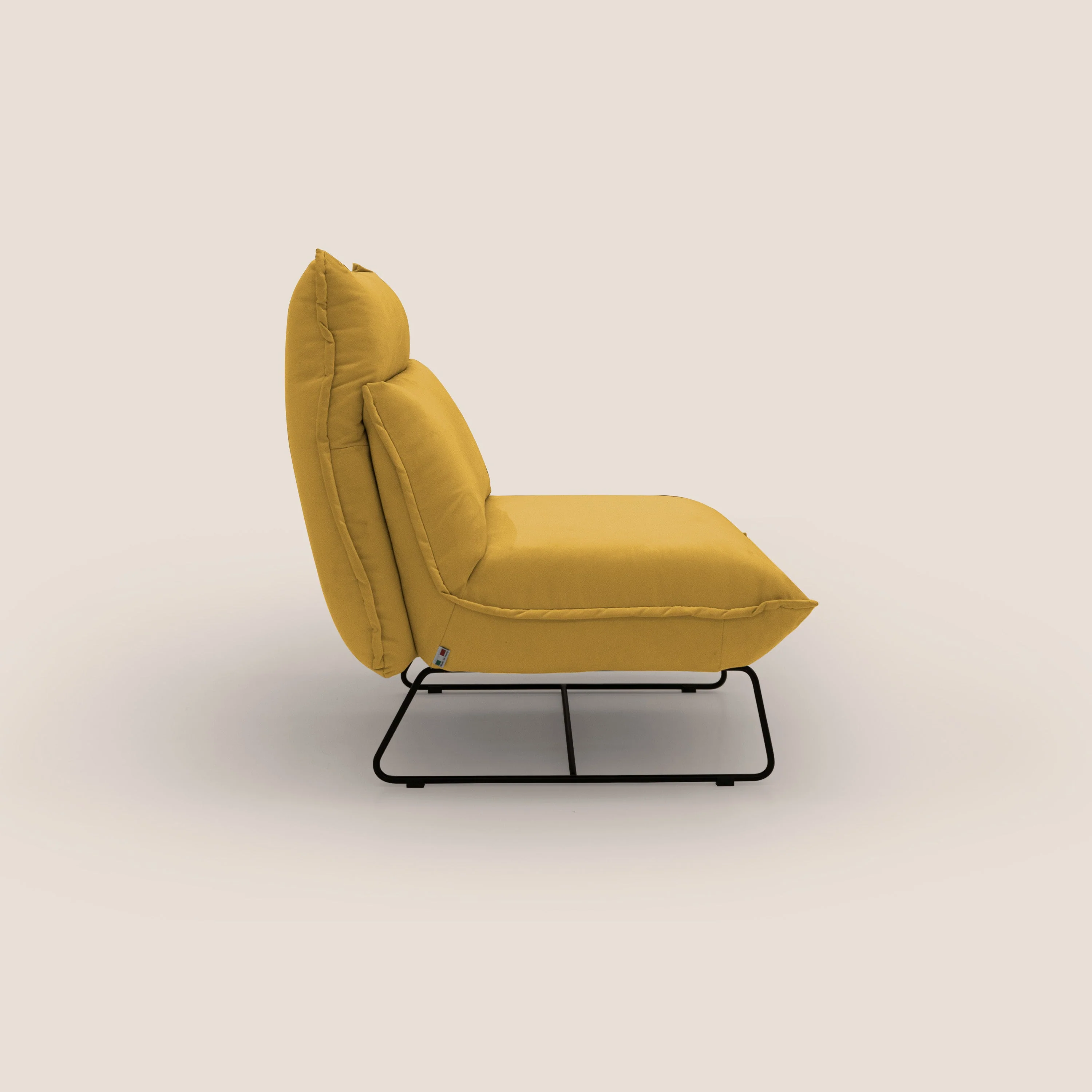Tessa Fauteuil au design moderne en microfibre détachable T11 jaune - Image 7
