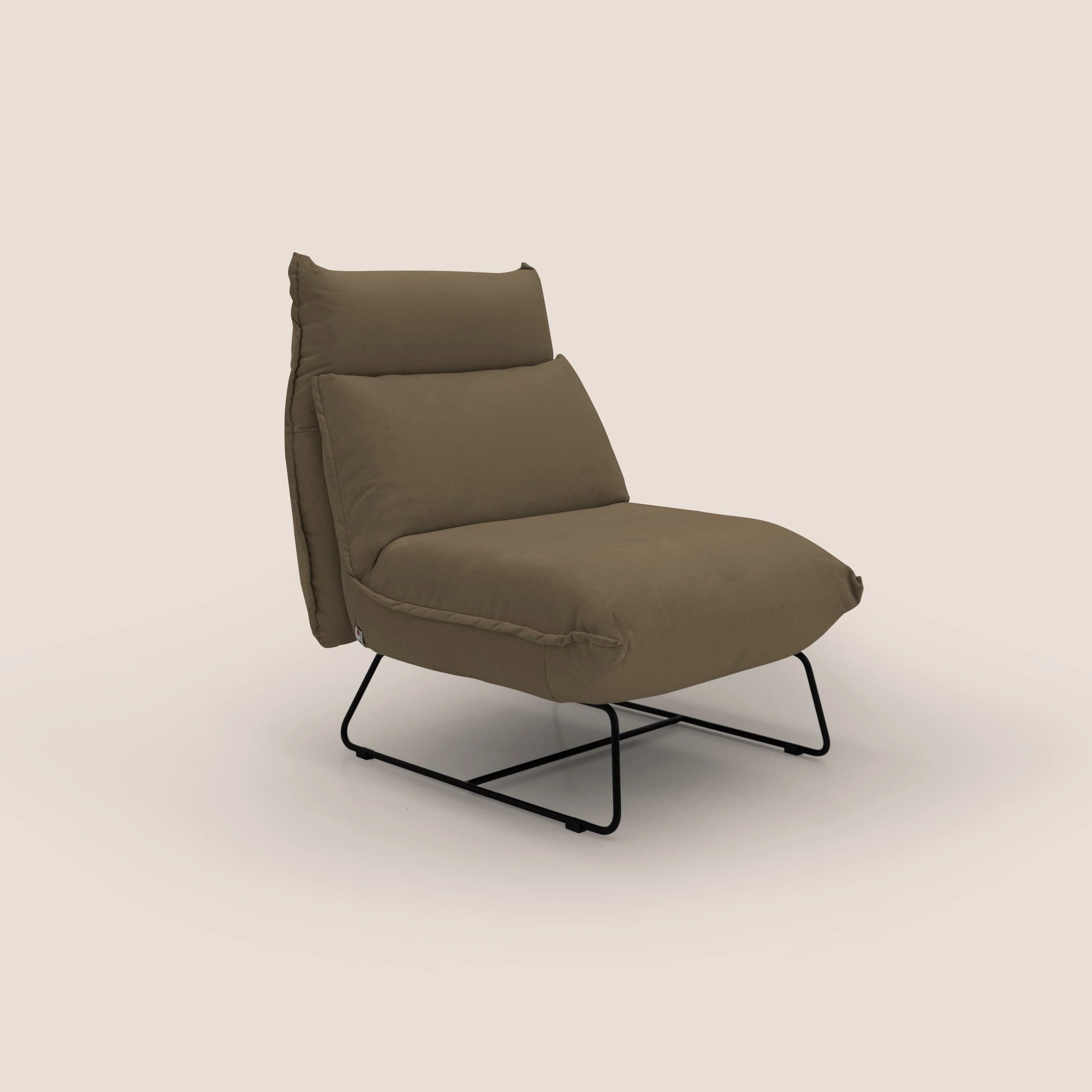 Tessa Fauteuil au design moderne en microfibre détachable T11 marron - Image 2