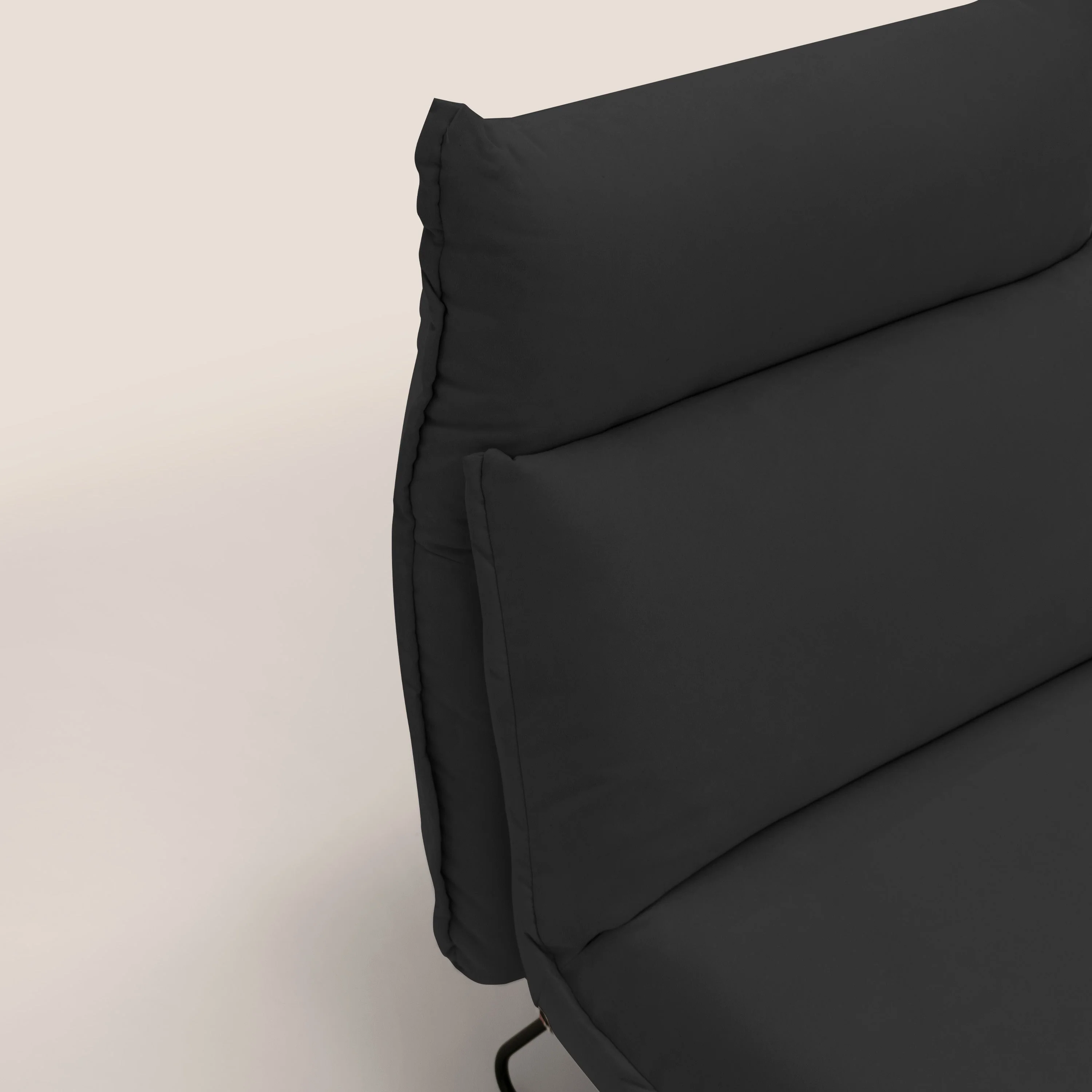 Tessa Fauteuil au design moderne en microfibre détachable T11 noir - Image 3