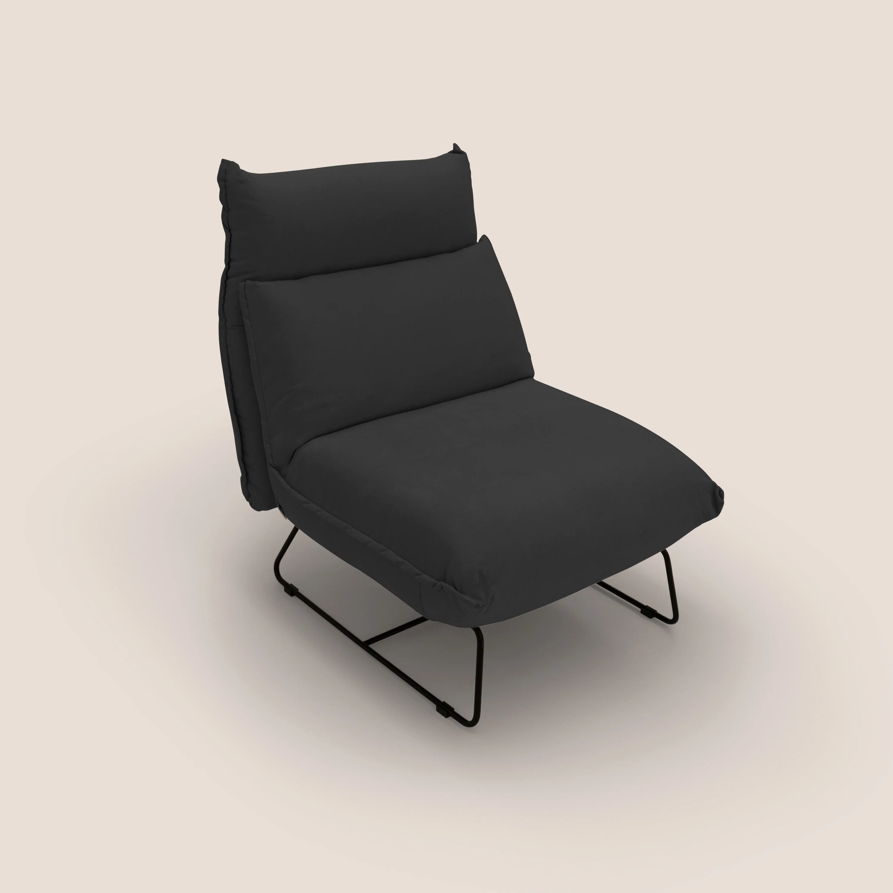 Tessa Fauteuil au design moderne en microfibre détachable T11 noir - Image 5
