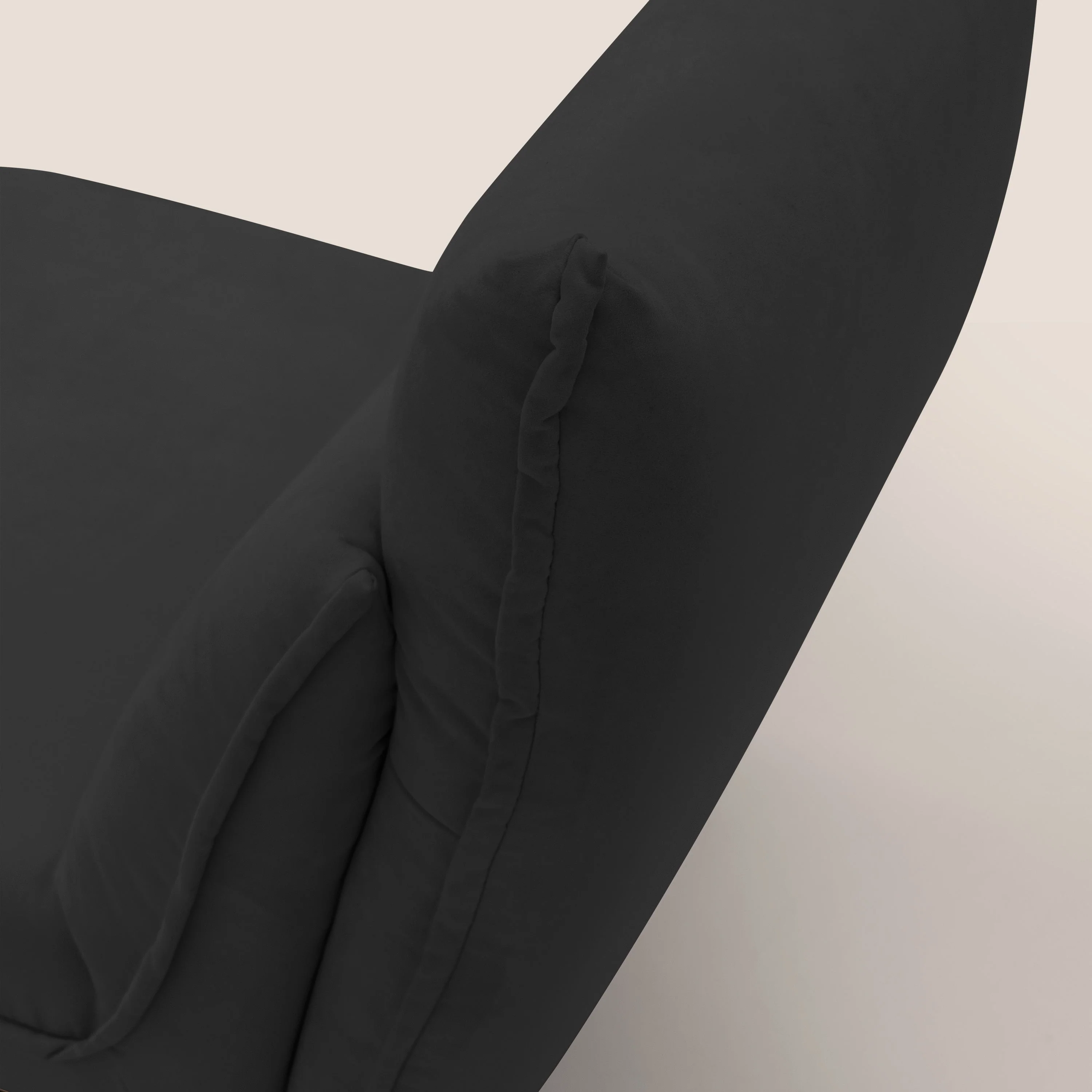 Tessa Fauteuil au design moderne en microfibre détachable T11 noir - Image 6