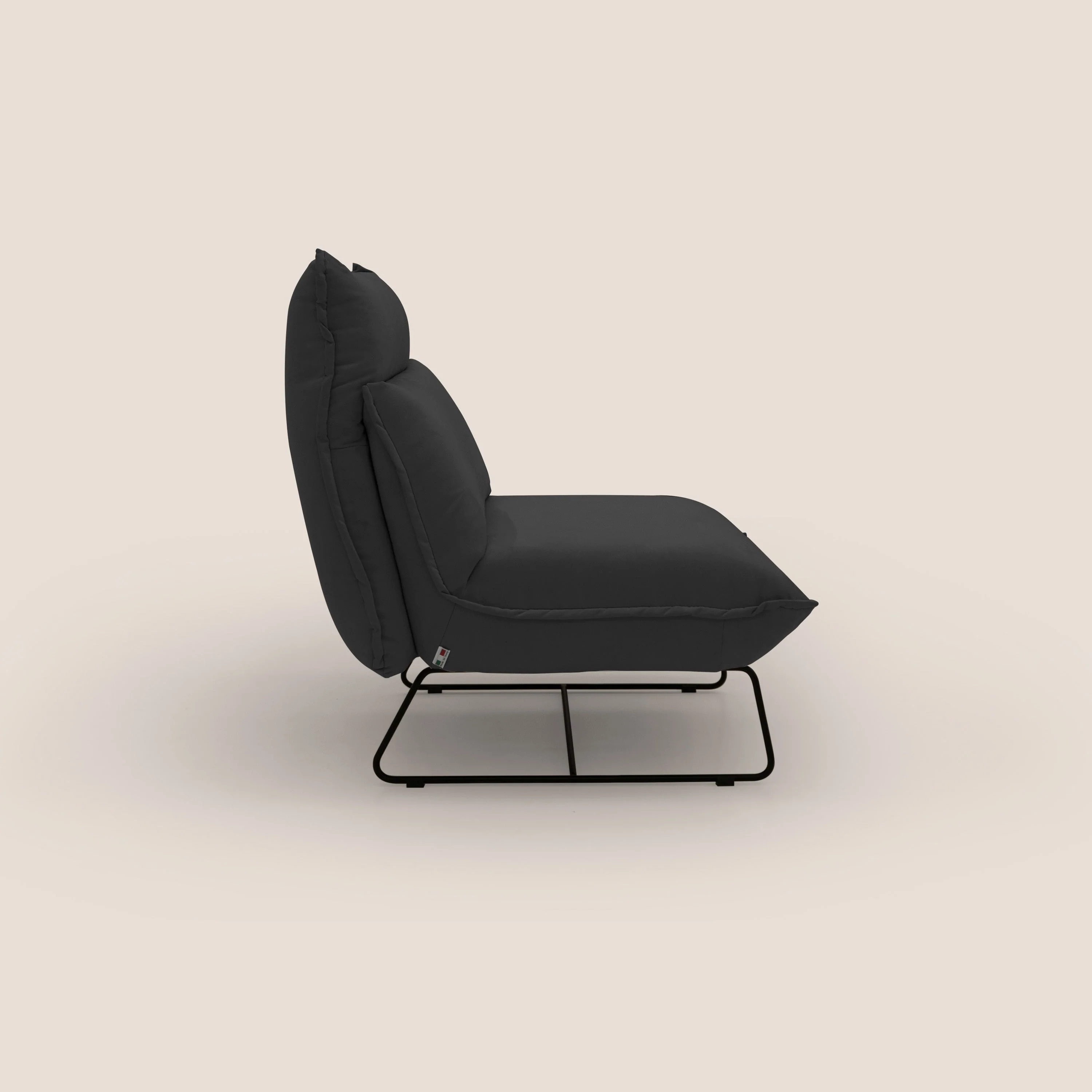 Tessa Fauteuil au design moderne en microfibre détachable T11 noir - Image 7